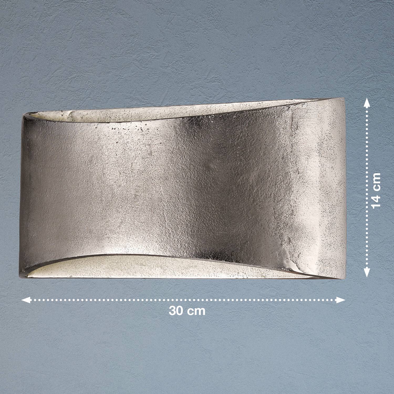LED-Wandleuchte Shine-Alu Silber Matt