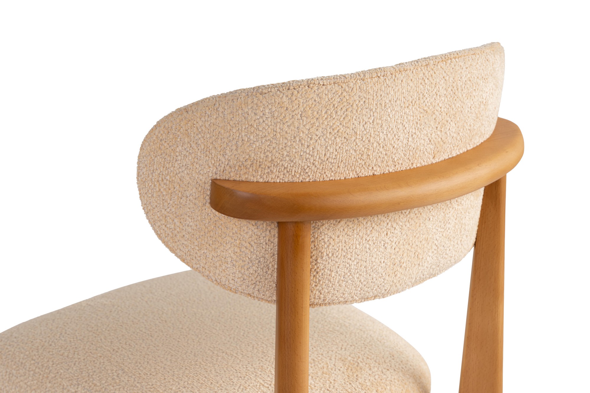 2x Lionte Dining chair Wood veneer Cream white