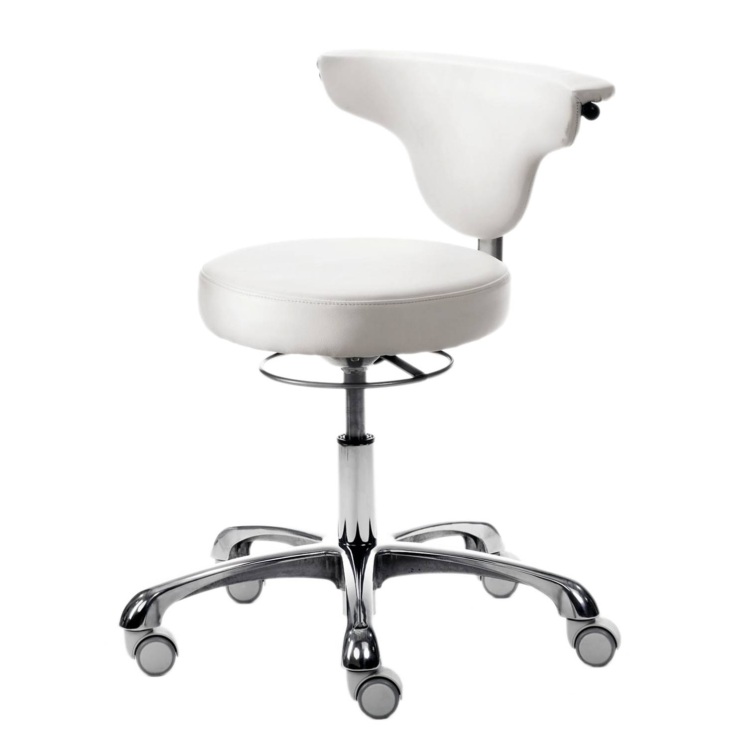 Office swivel chair myJAZZ synthetic leather aluminum white