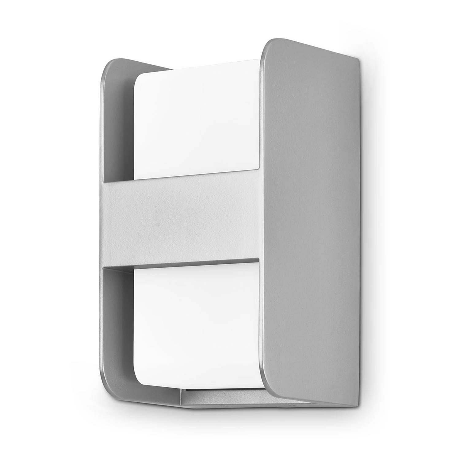 Boxi Außenwandleuchte Silber
