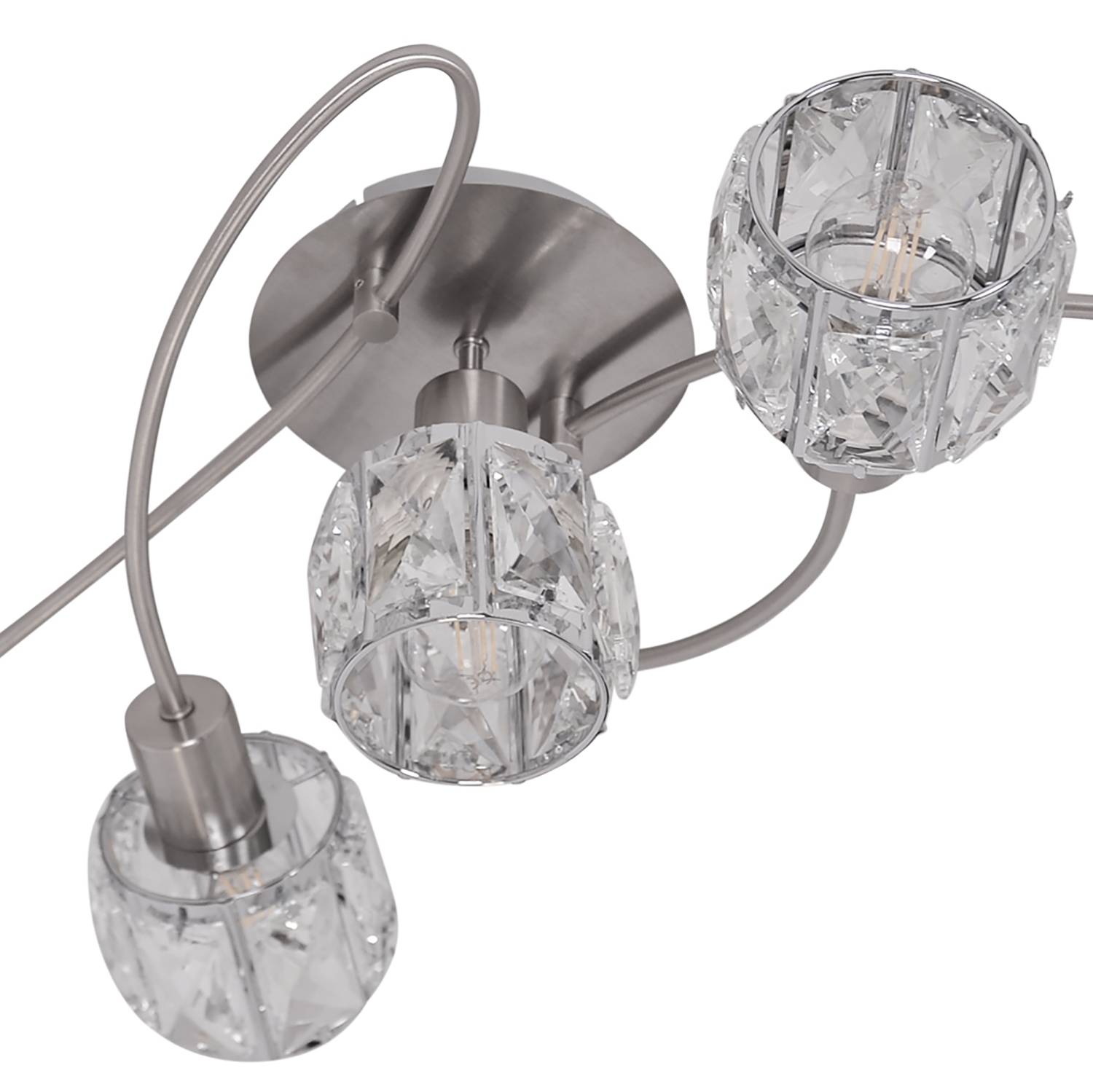 Josefa I LED-Deckenleuchte Acrylglas Edelstahl 5-flammig