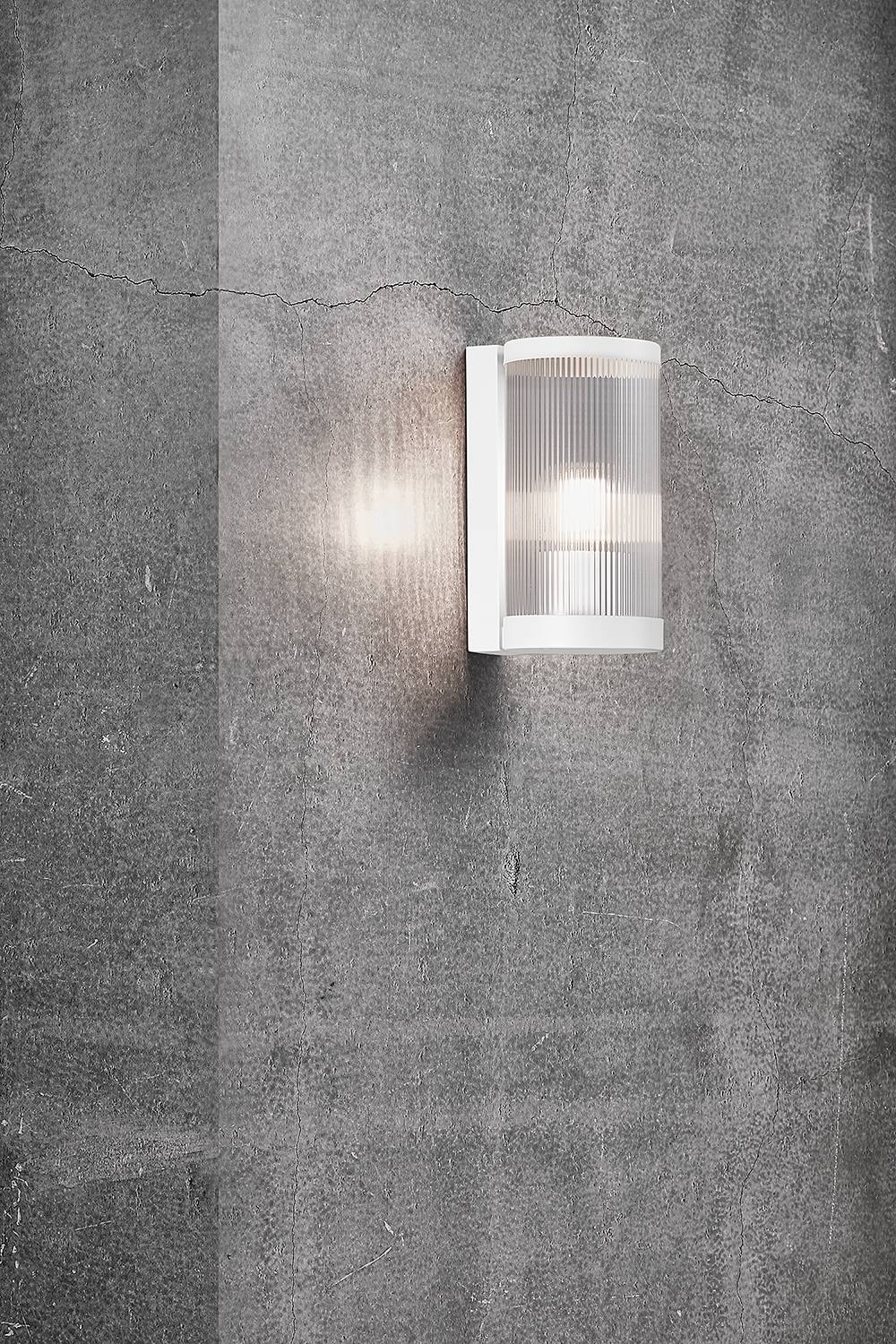 1-Flammig Wandleuchte Coupar Aluminium PVC Weiß