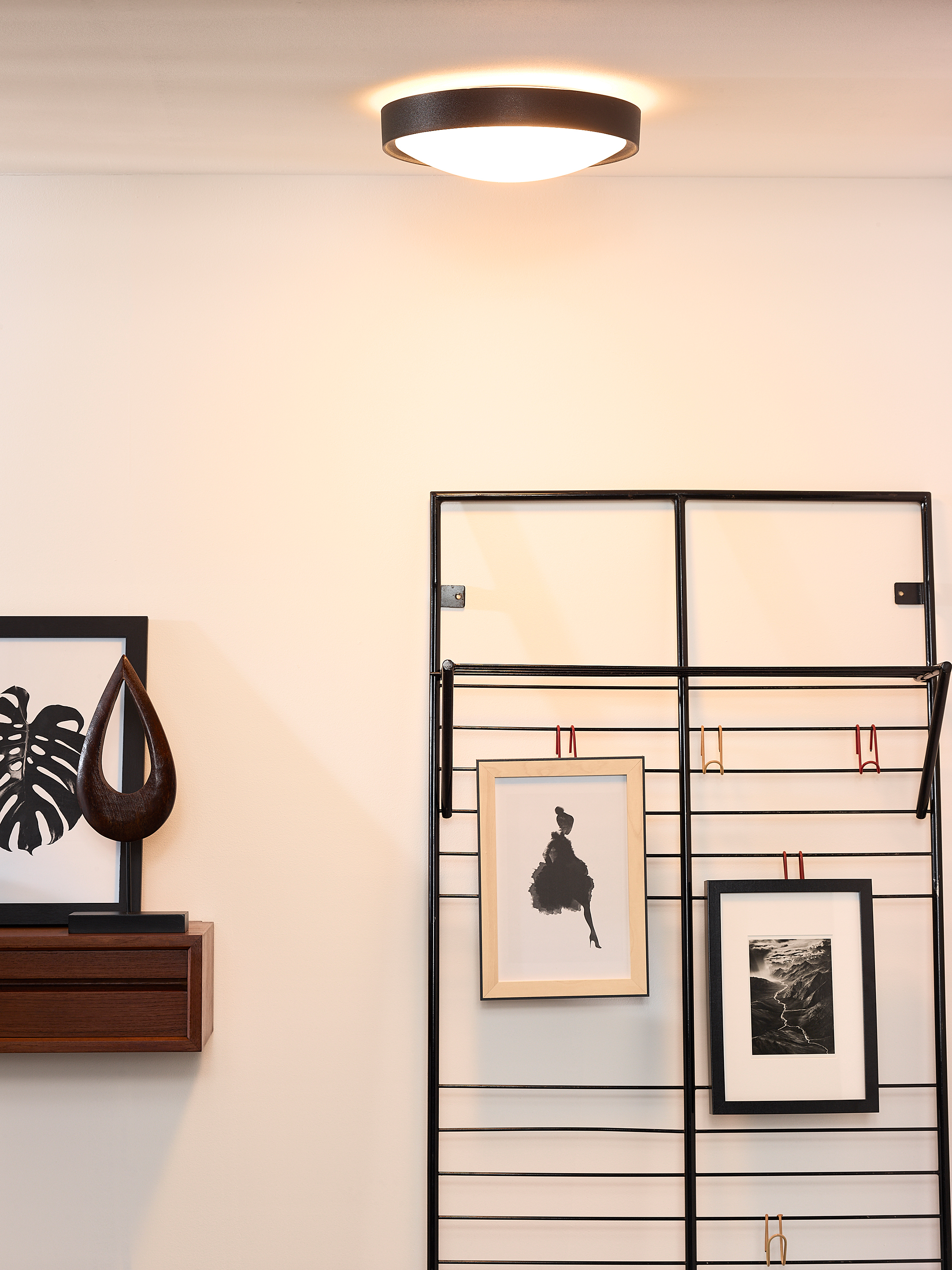 Lex Deckenleuchte  Polypropylen Schwarz Ø33cm