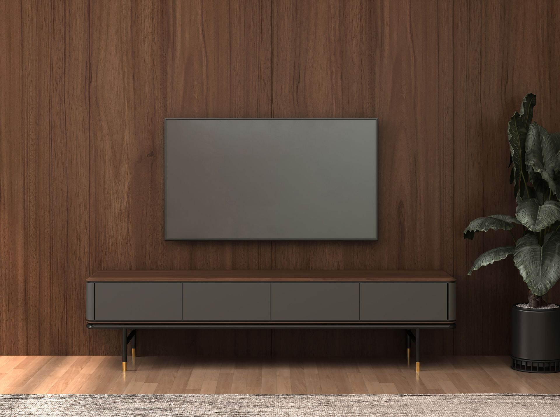 TV-Lowboard Grau