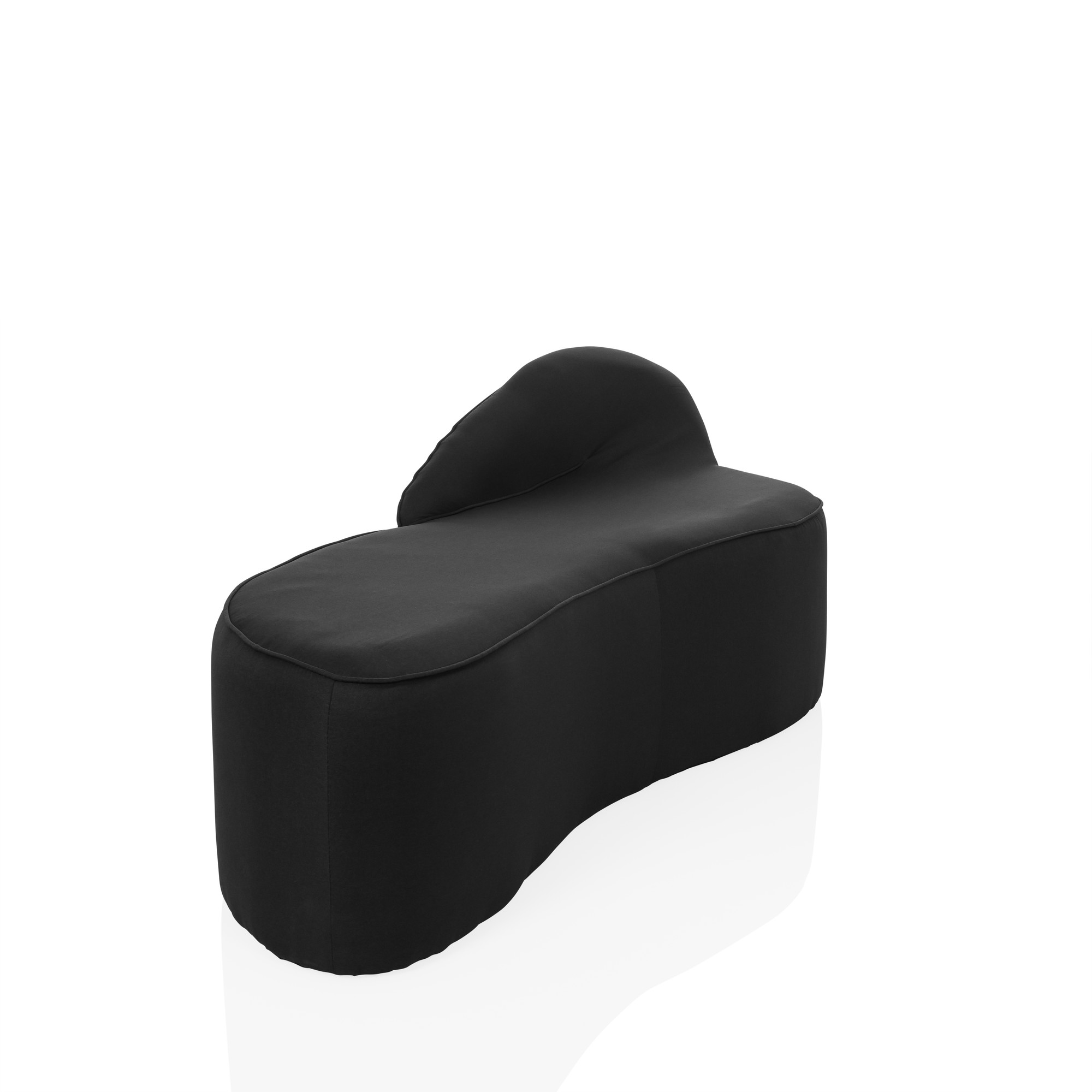 BARACOA Chaise longue destra tessuto nero