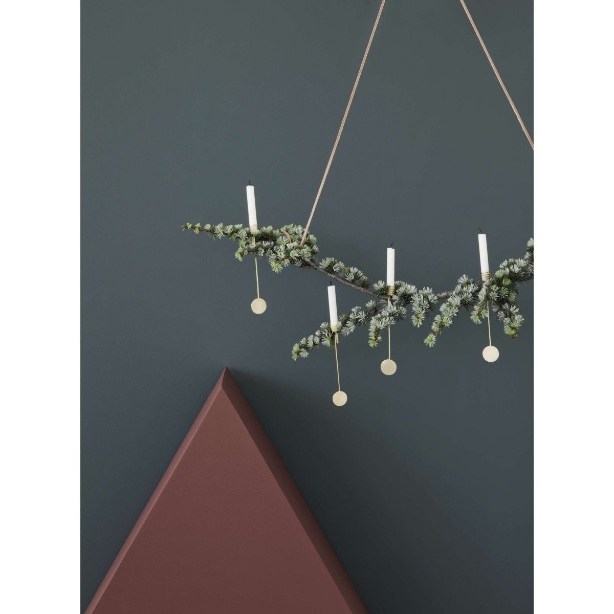 Christmas tree candle holder gold