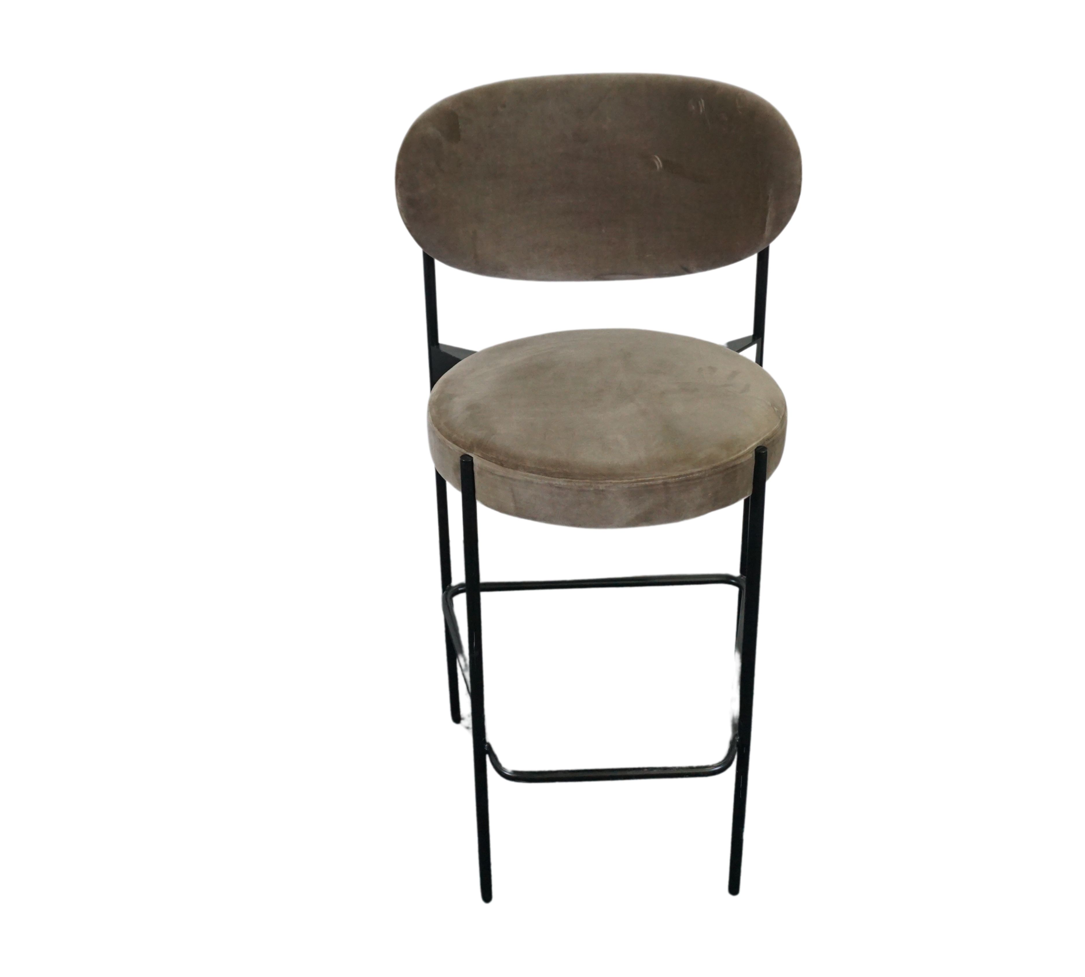 Series 430 Hocker Samt Taupe