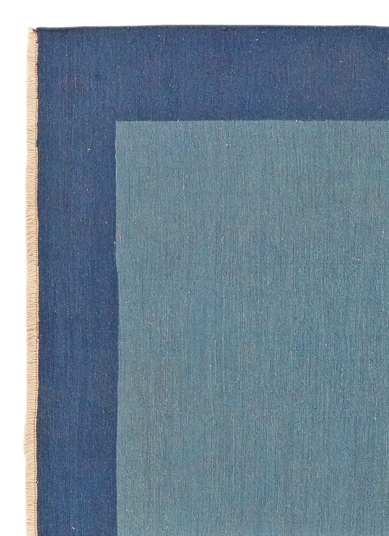 Kelim Gabbeh Teppich Wolle Blau