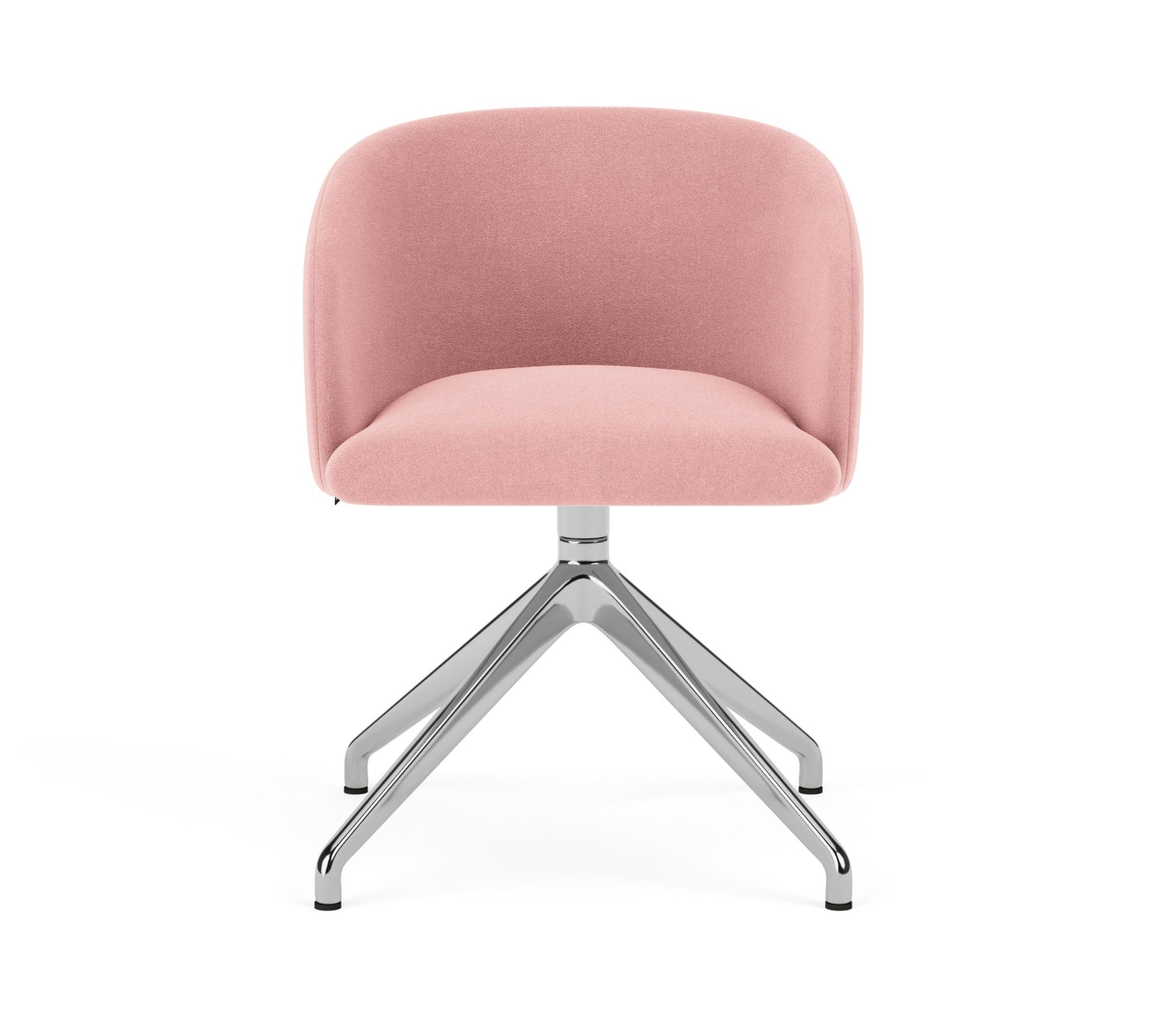 Rosa Polsterstuhl Forest Rosa Polished Aluminium