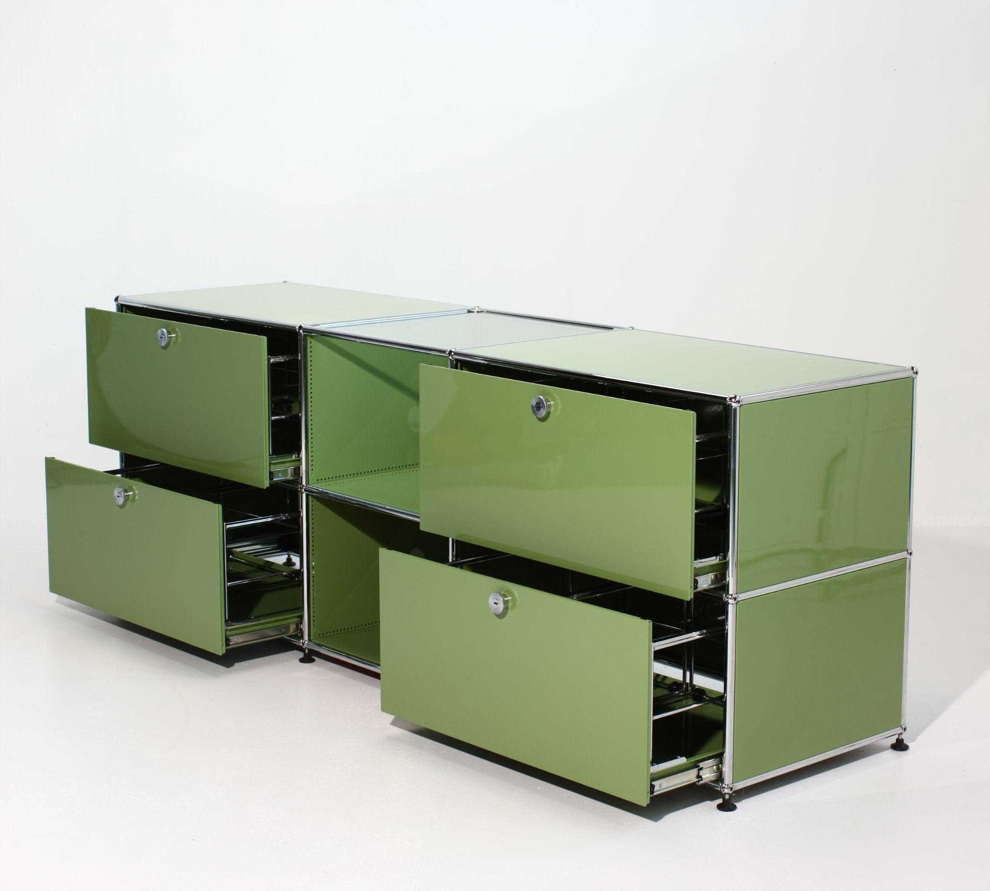 Unikat Sideboard mit Schubladen Yearbridge Green