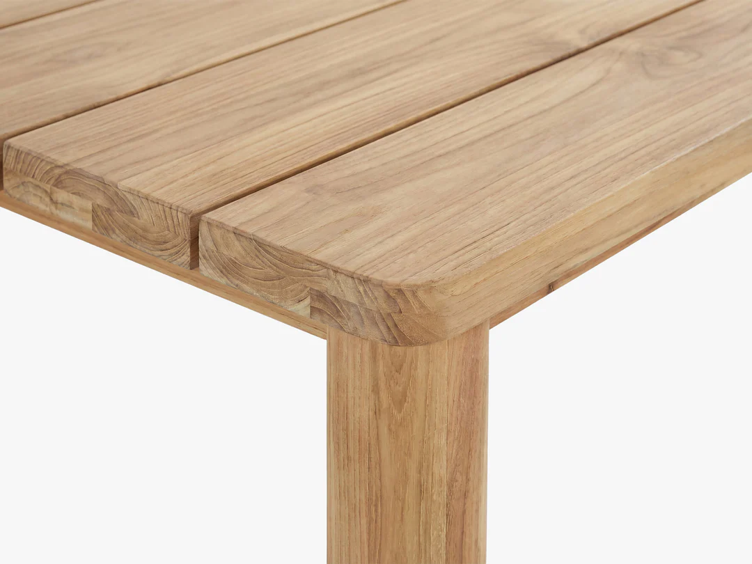 Menara Garden Table Solid Wood Light Brown