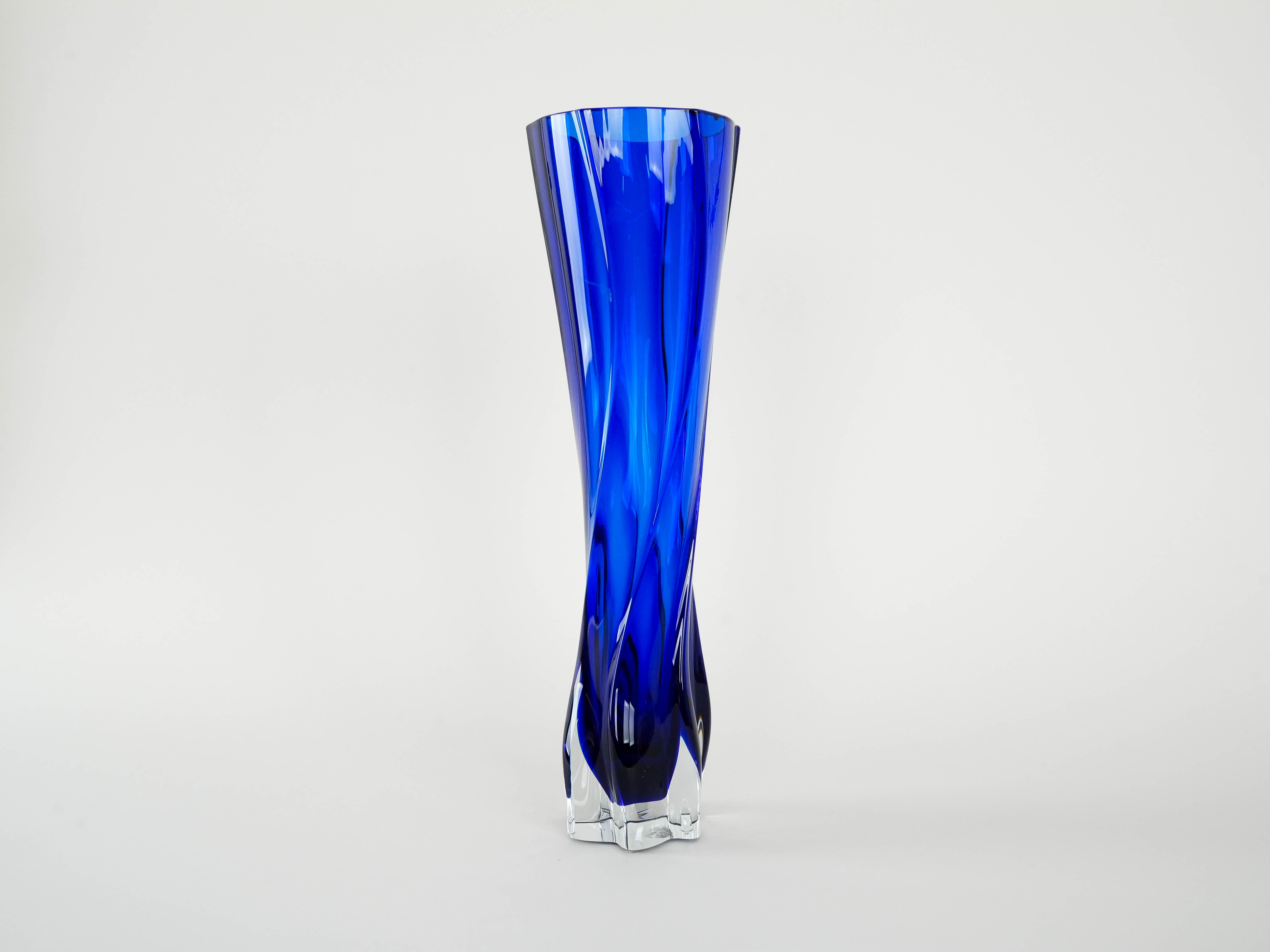 Cobalt vase blue 1970s