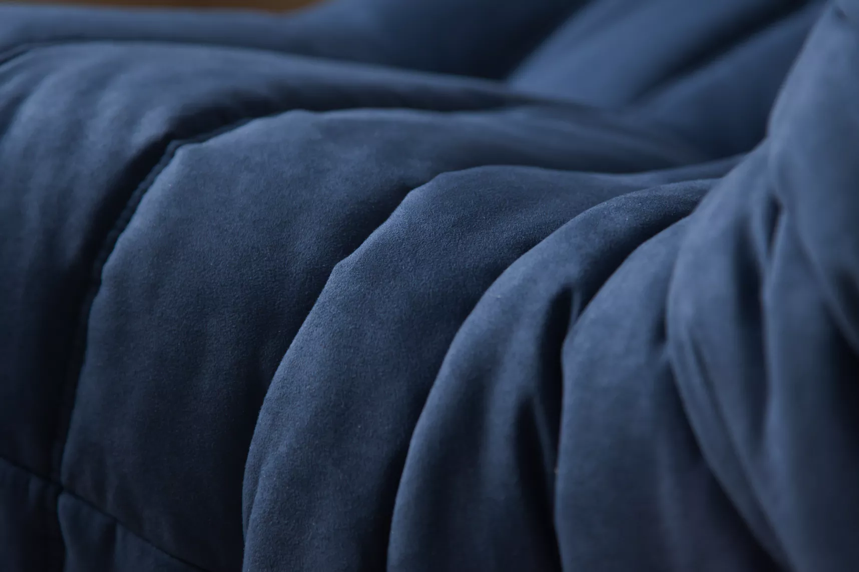 Togo Poltrona e Pouf Set Tessuto Blu Marino