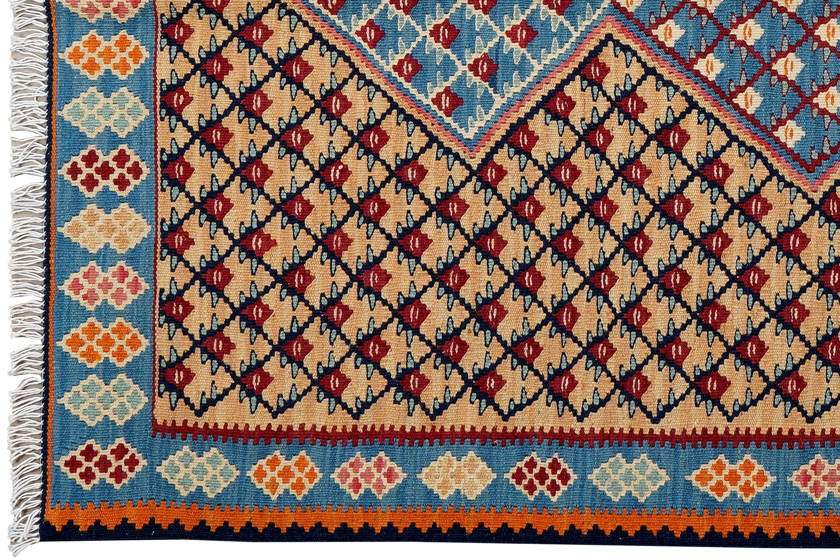 Kilim Senneh Tappeto Lana Multicolore