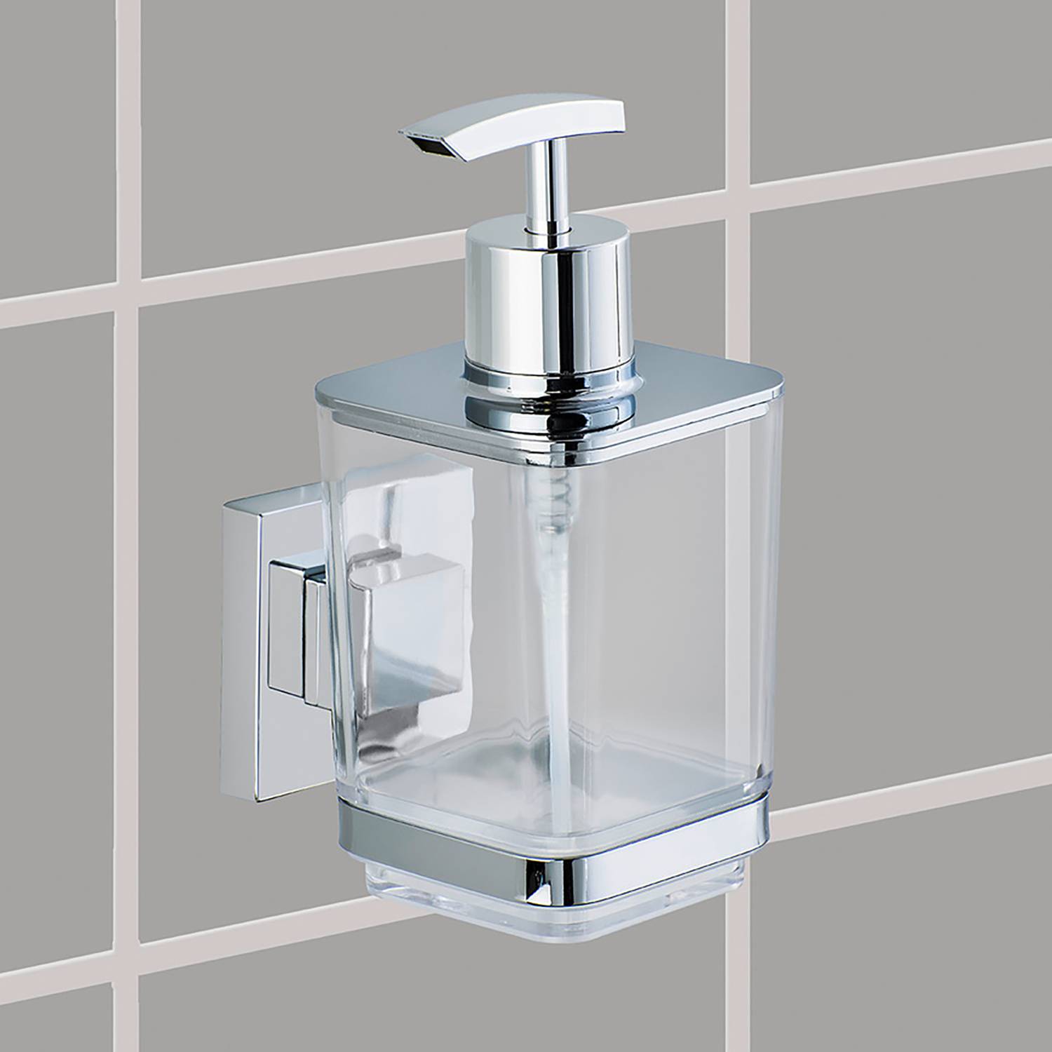 Vacuum-Loc Quadro Soap dispenser Stainless steel ABS Chrome