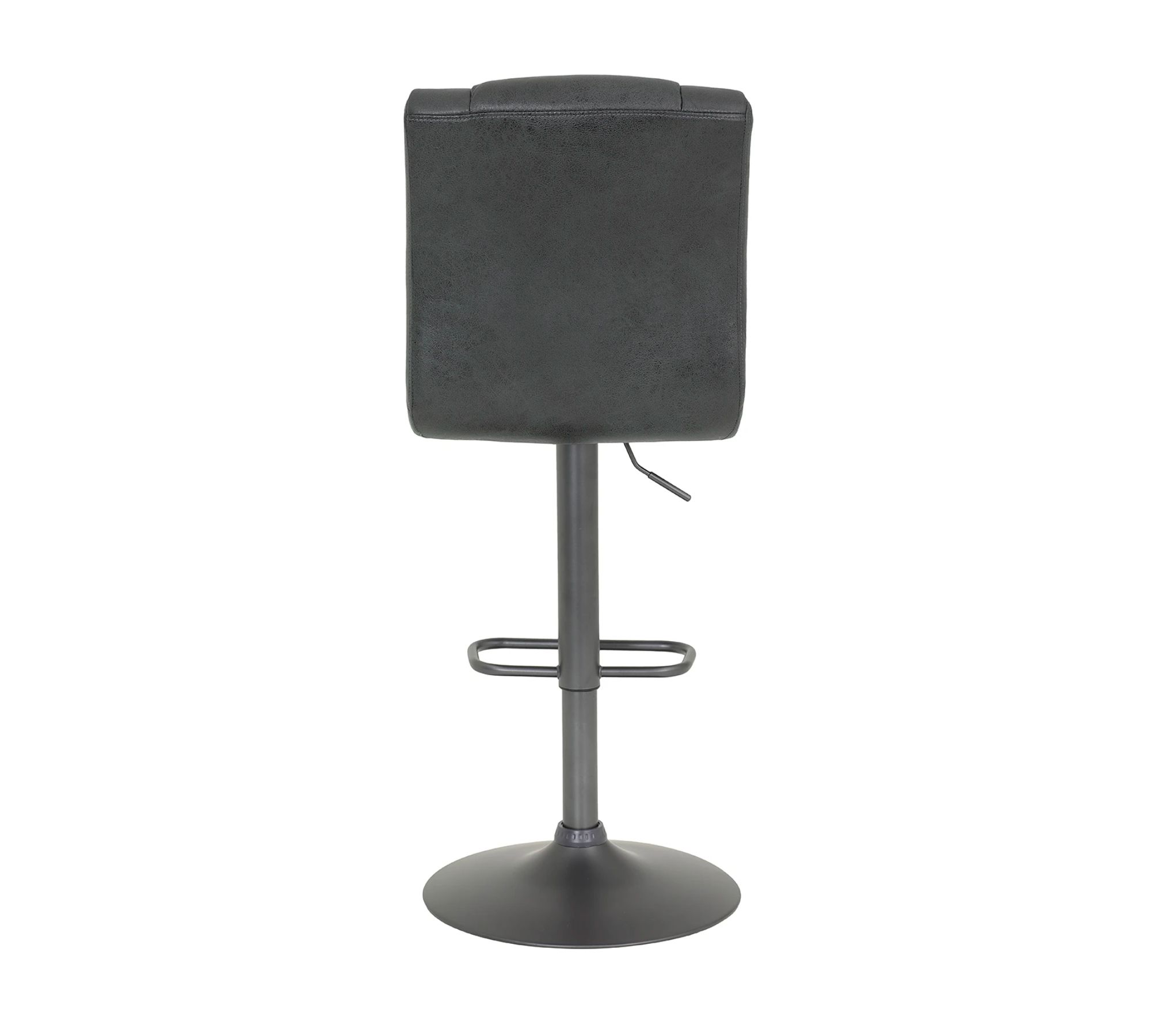 2x Bar stool Microfiber Steel Anthracite