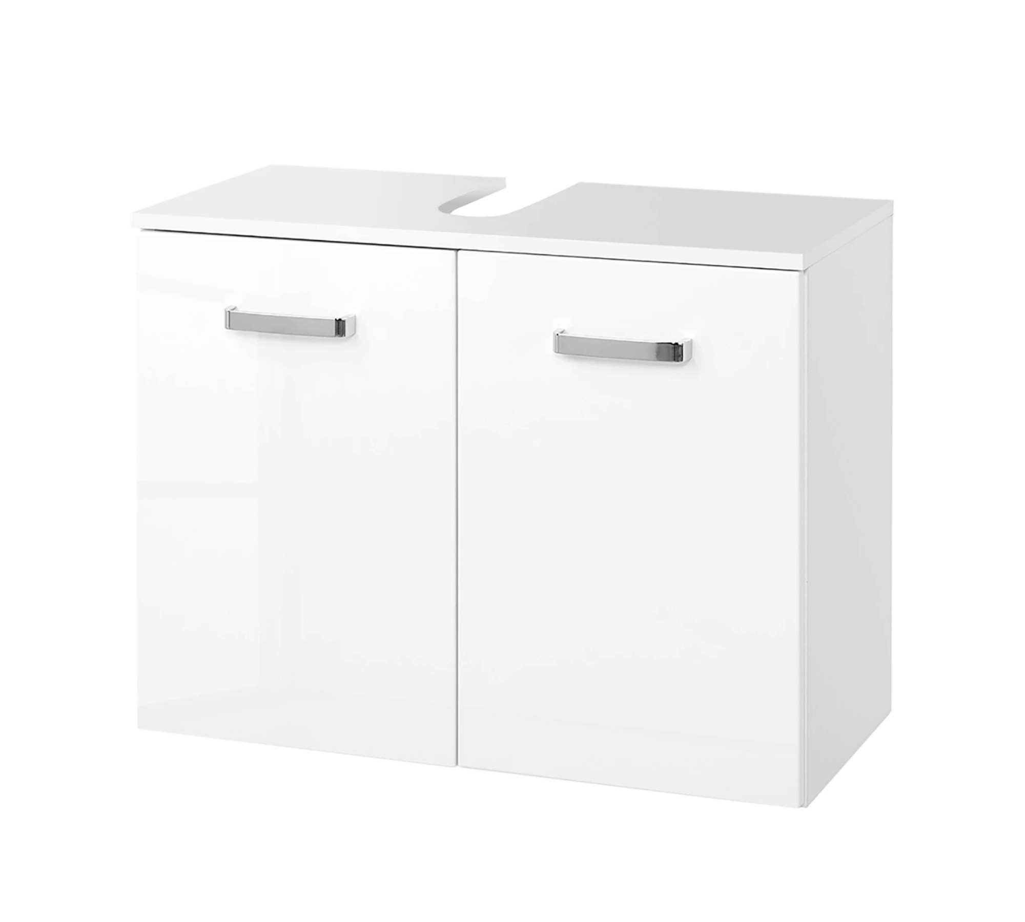 Waschbeckenunterschrank Holz Metall Weiß