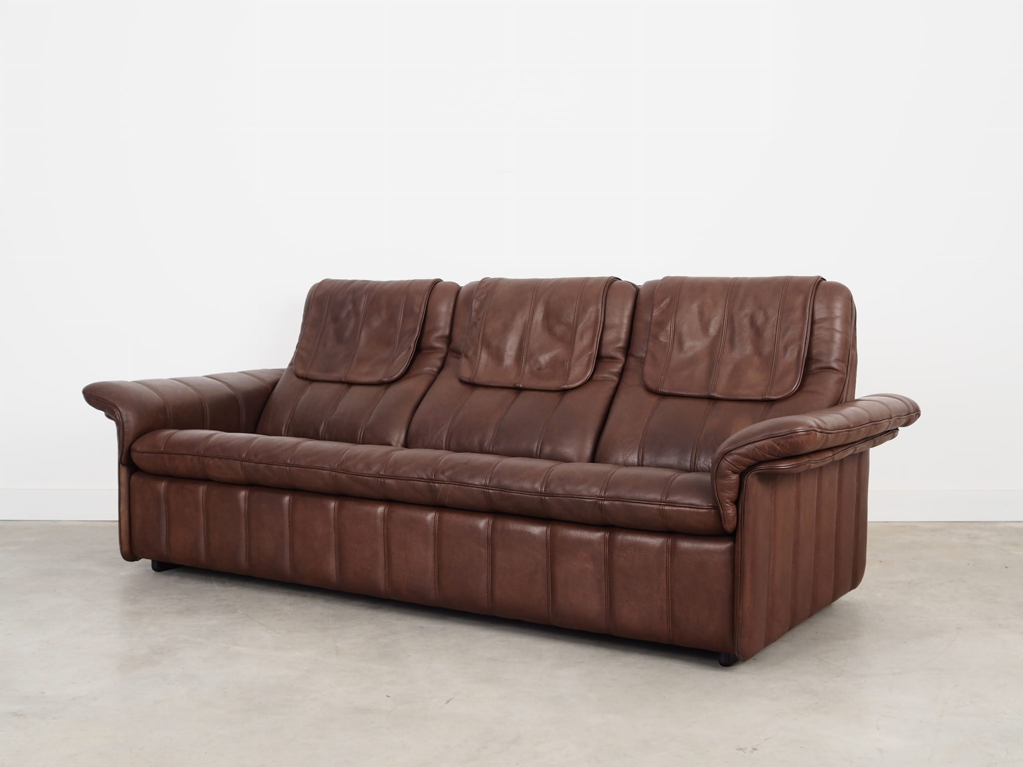 Sofa Leather Brown 1970s
