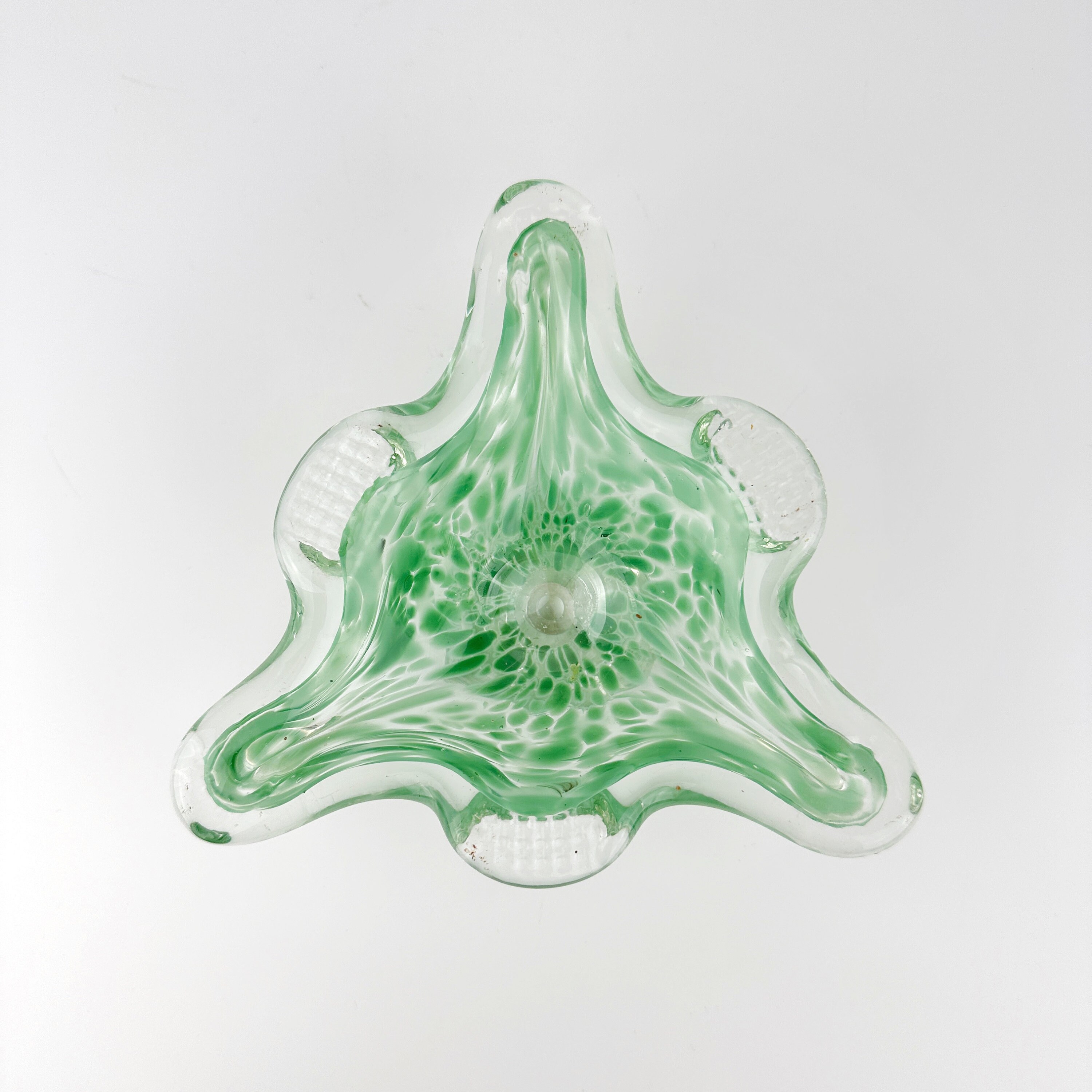 Vintage ashtray Murano glass green 1970s