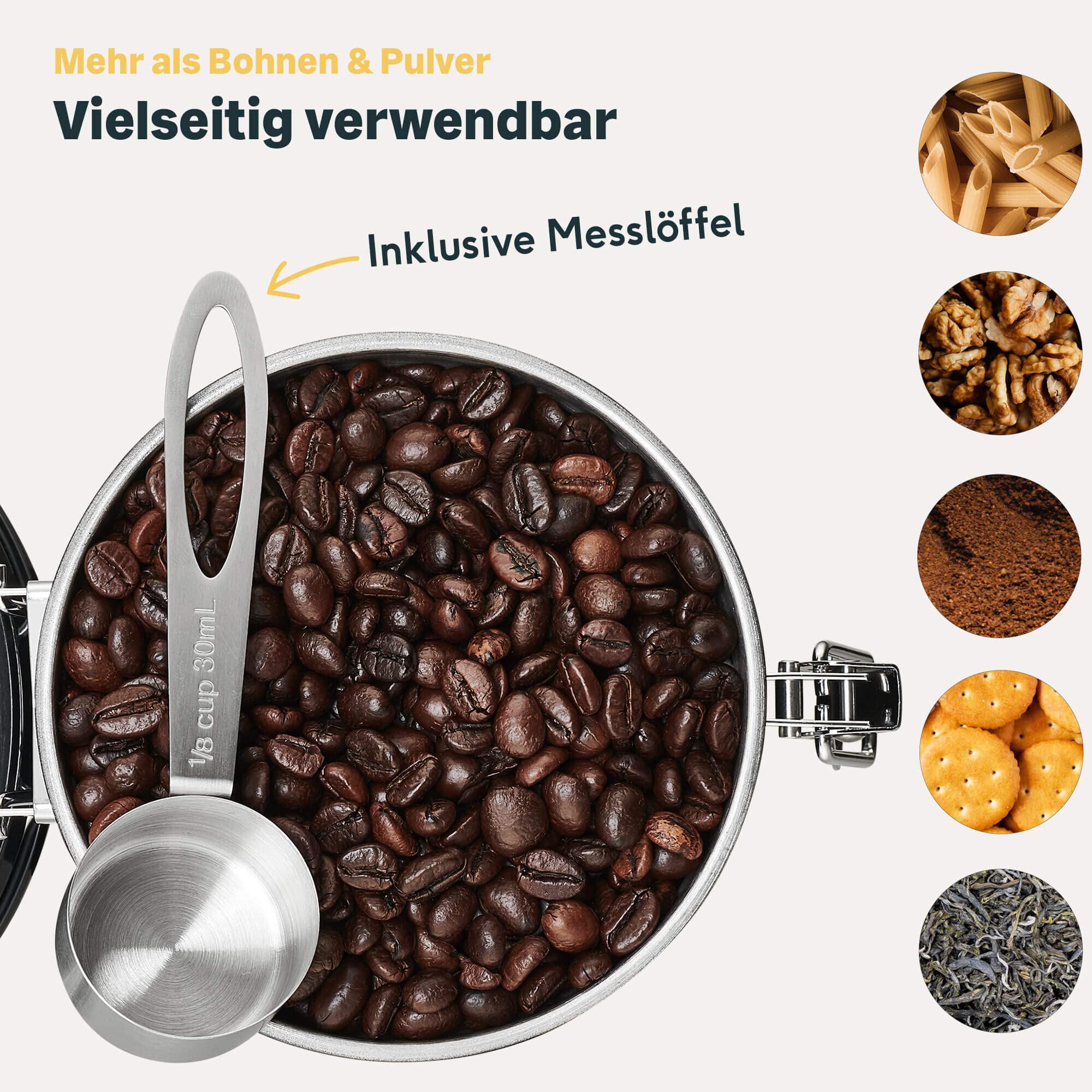 Kaffeedose 500g Silber 