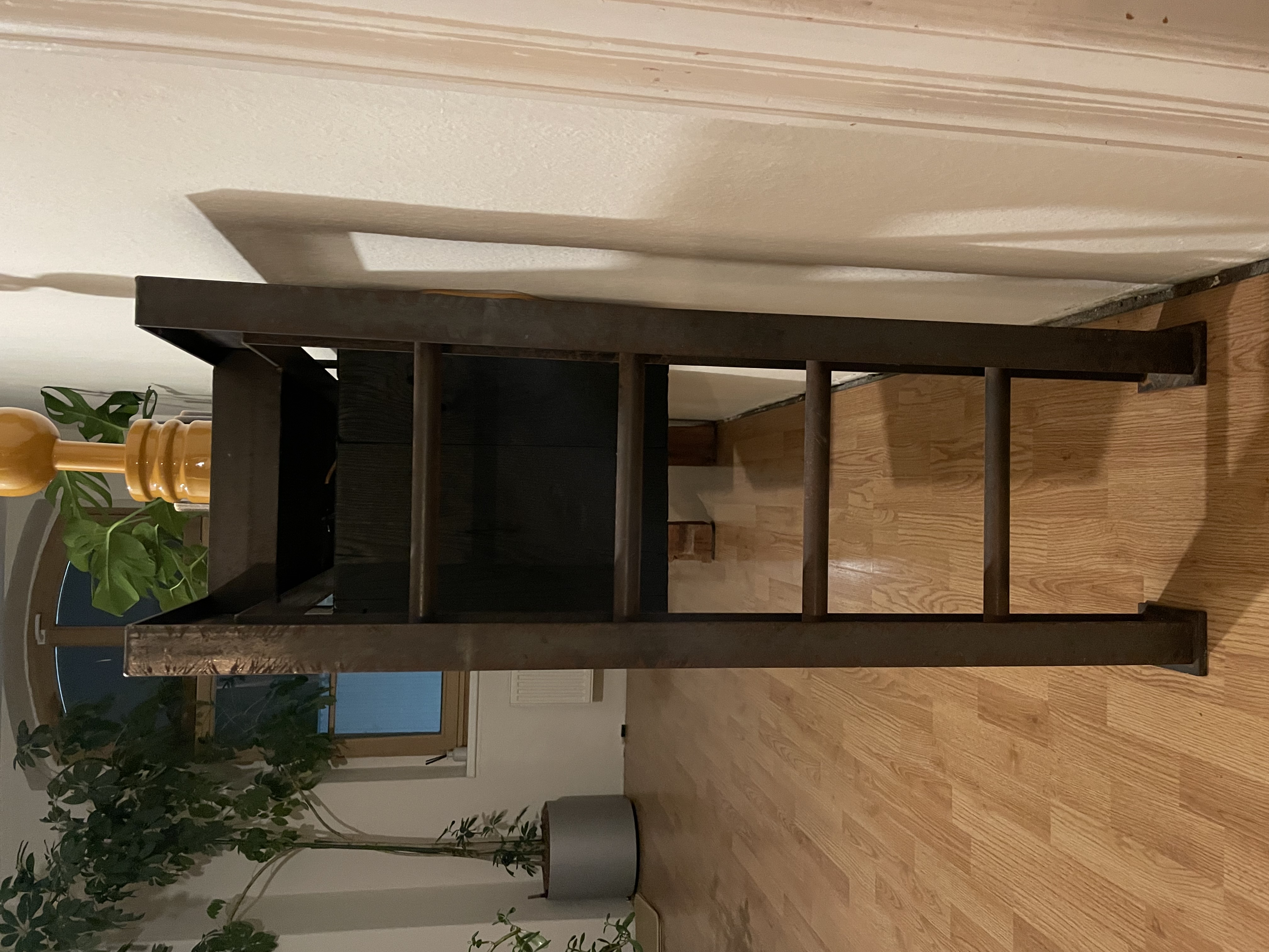 Galerie Sideboard Handgefertigt Holz Stahl Schwarz