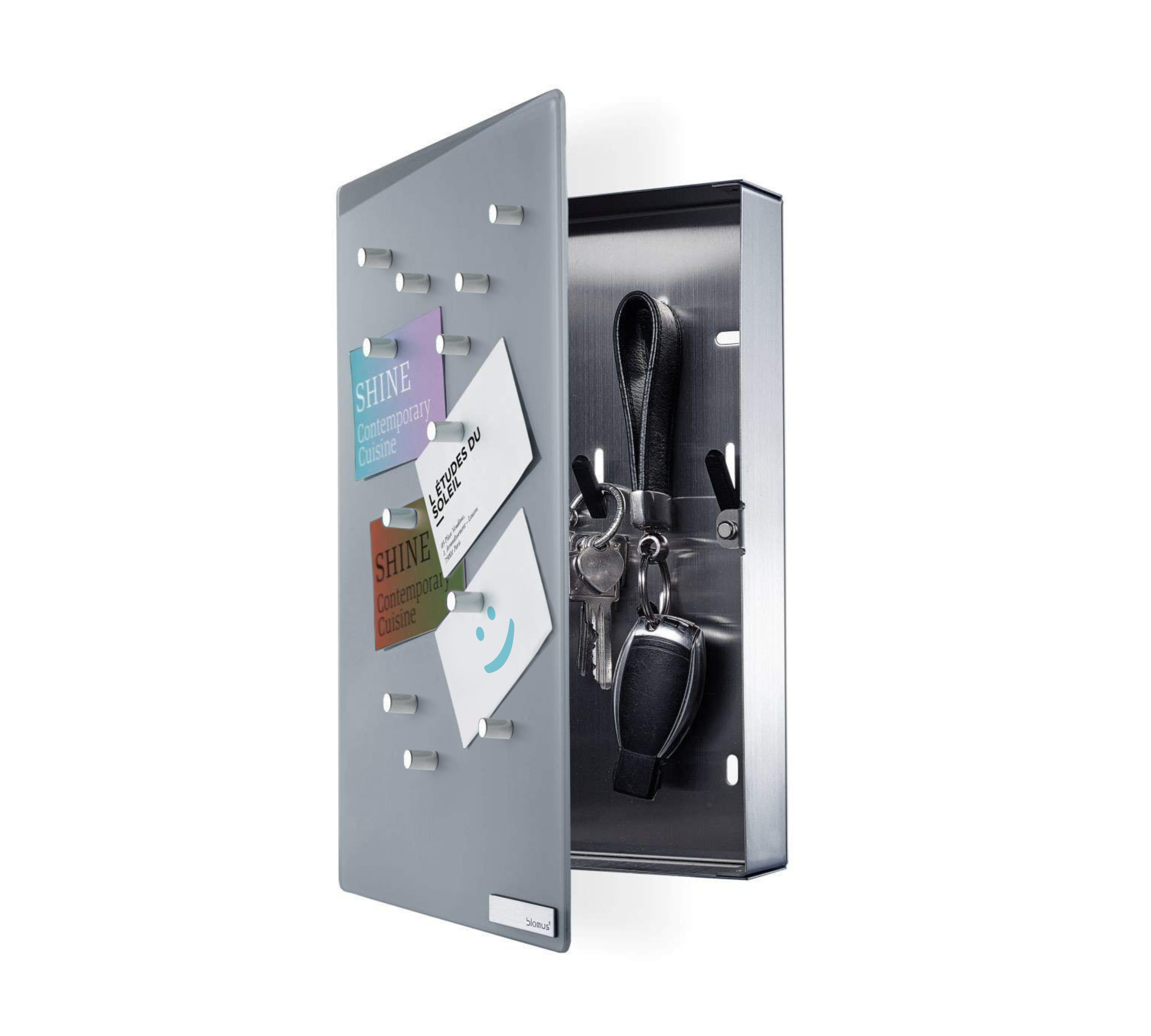 Velio Schlüsselkasten Glasmagnet inkl. 12 Magnete