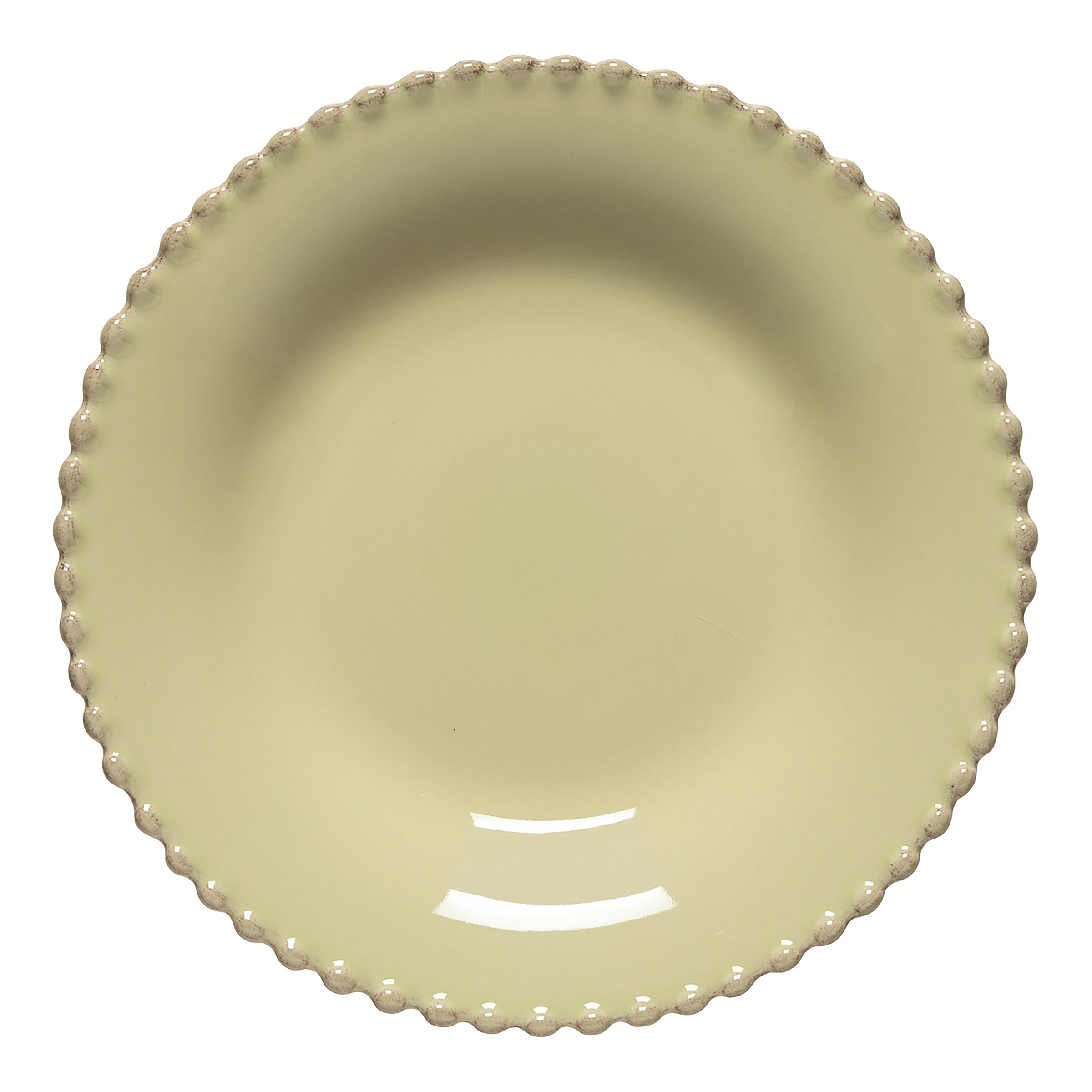 Soup Plate Pearl Set of 6 Ceramic Pistachio Green