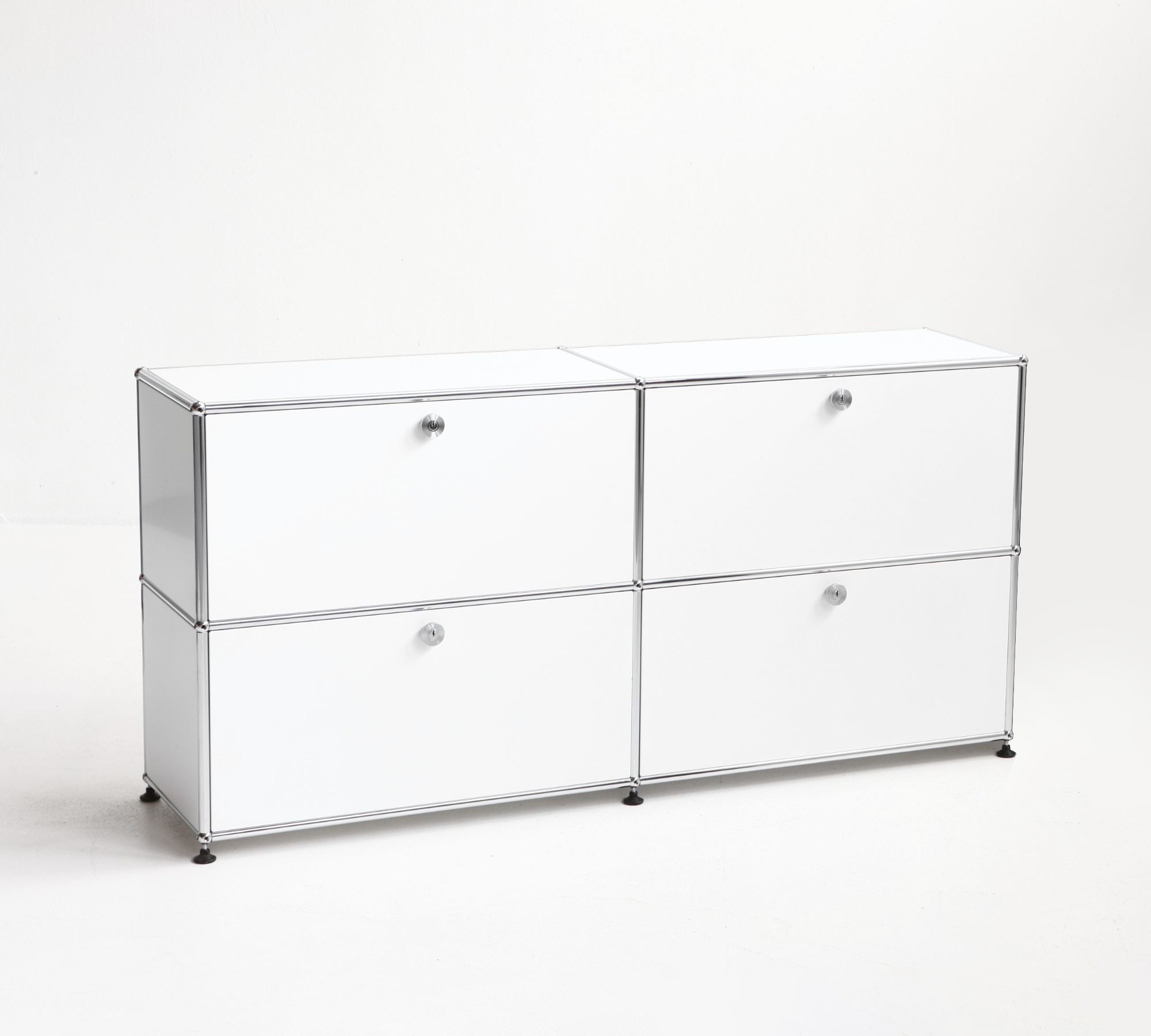 Sideboard 2x2 Mit 4 Klapptüren Reinweiss