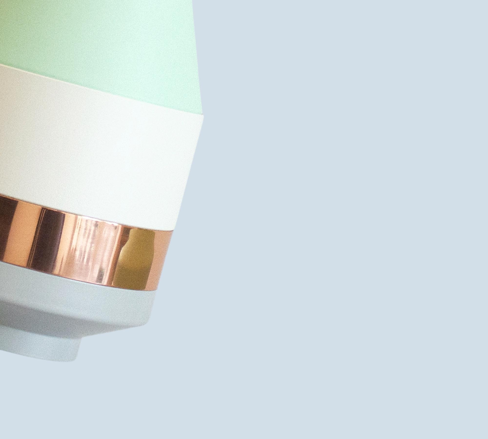 Anik Hängeleuchte Mint / Bronze