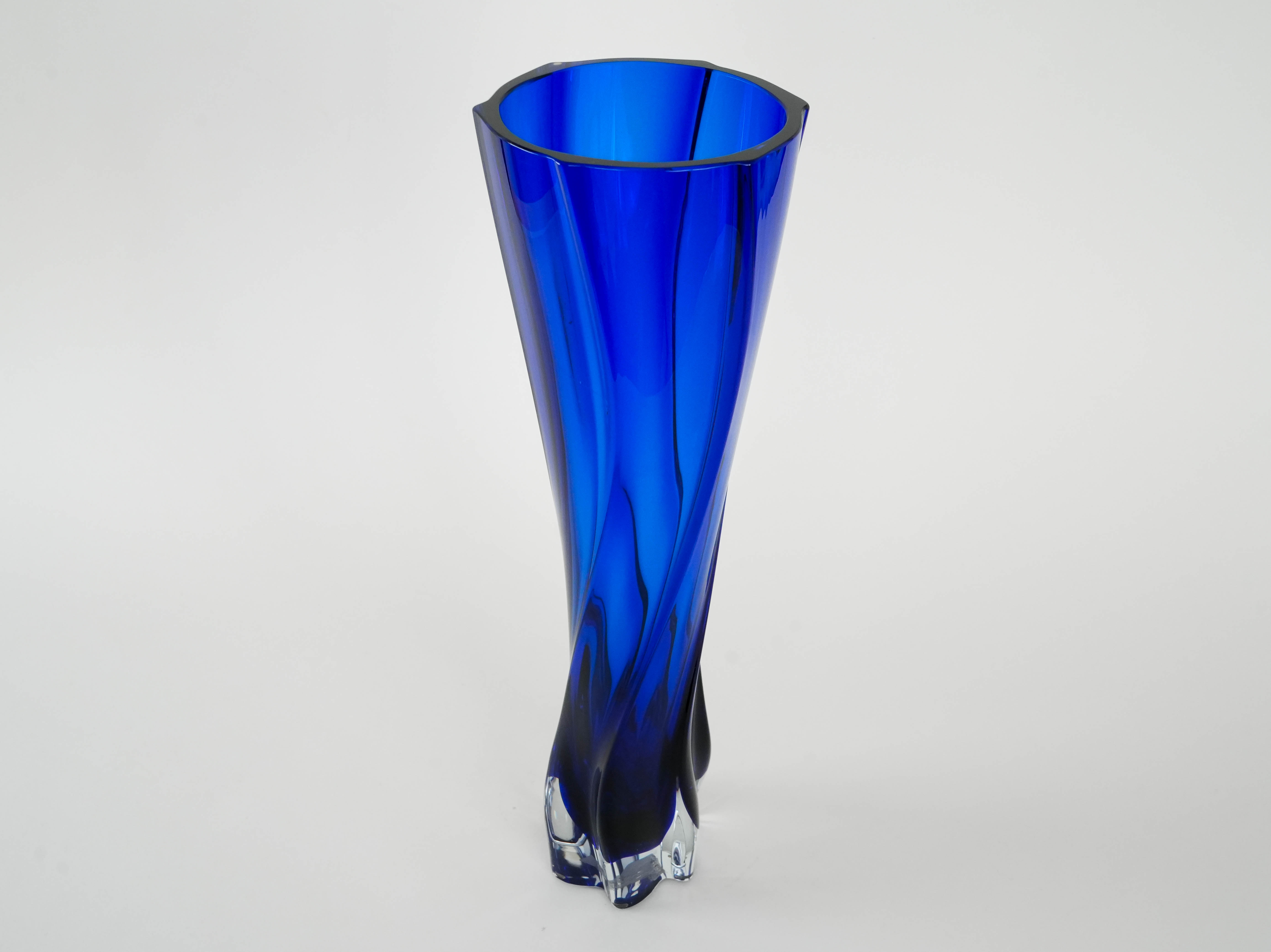 Cobalt vase blue 1970s