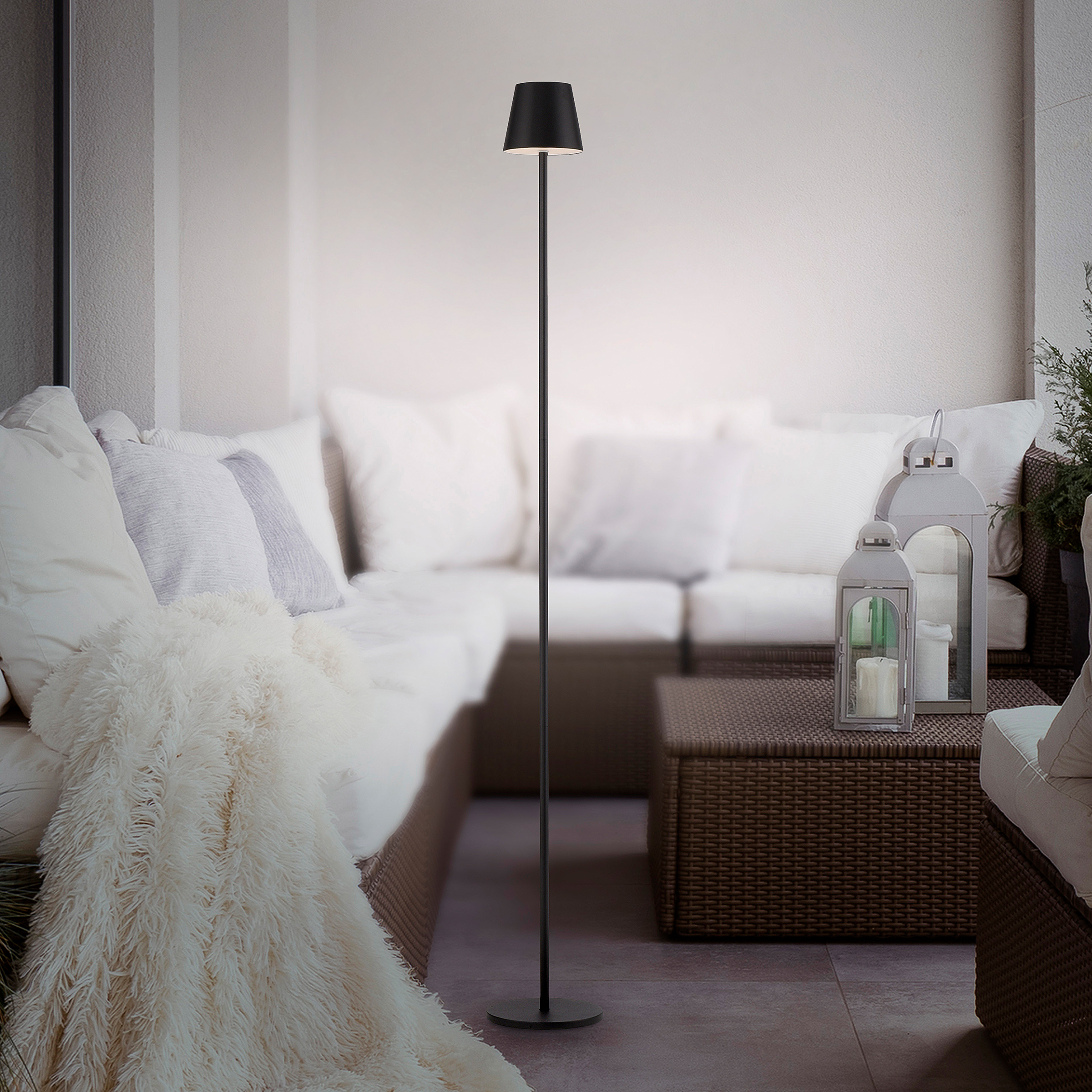 1-flame Euria LED floor lamp Iron Black