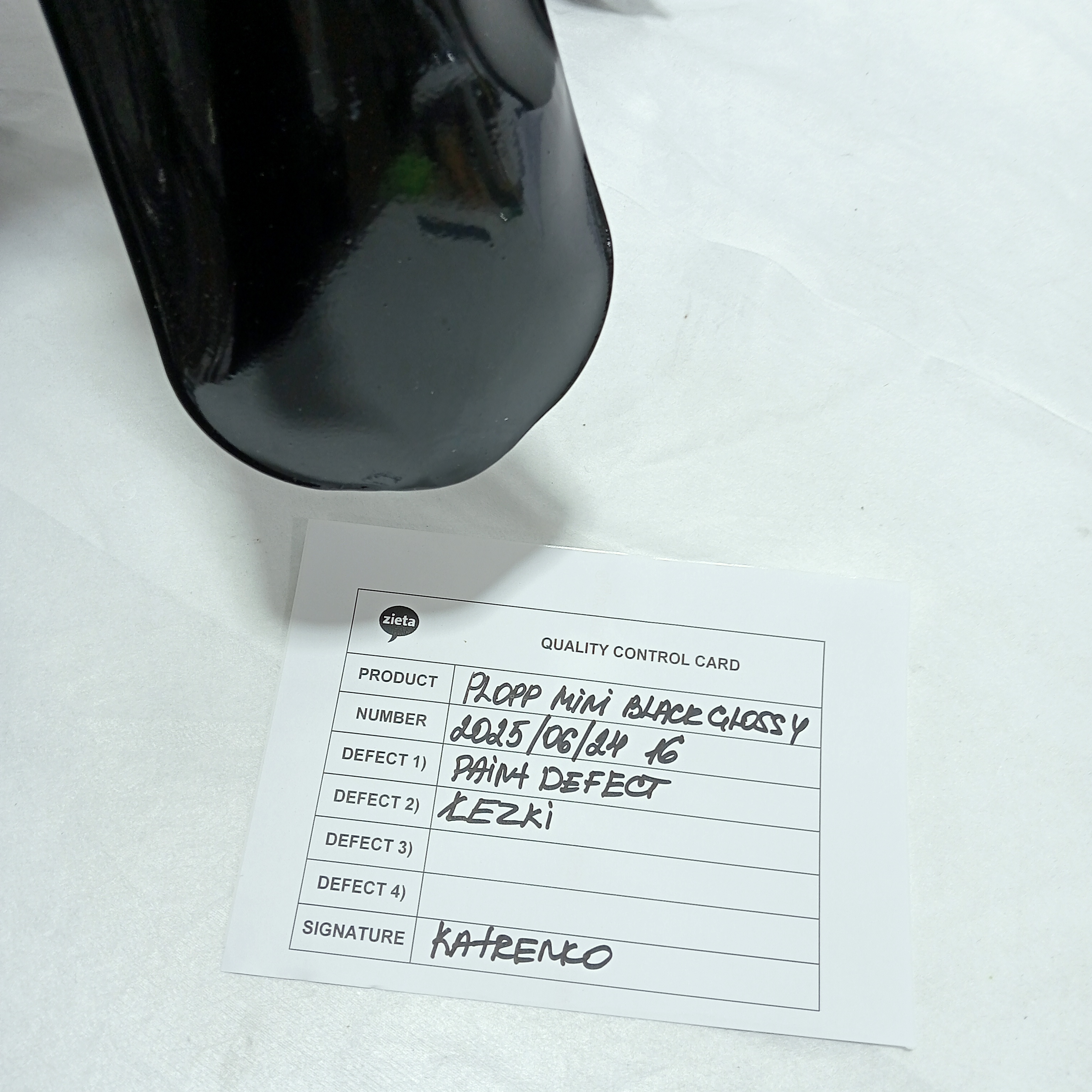 Plopp Mini Sgabello Acciaio Nero Lucido