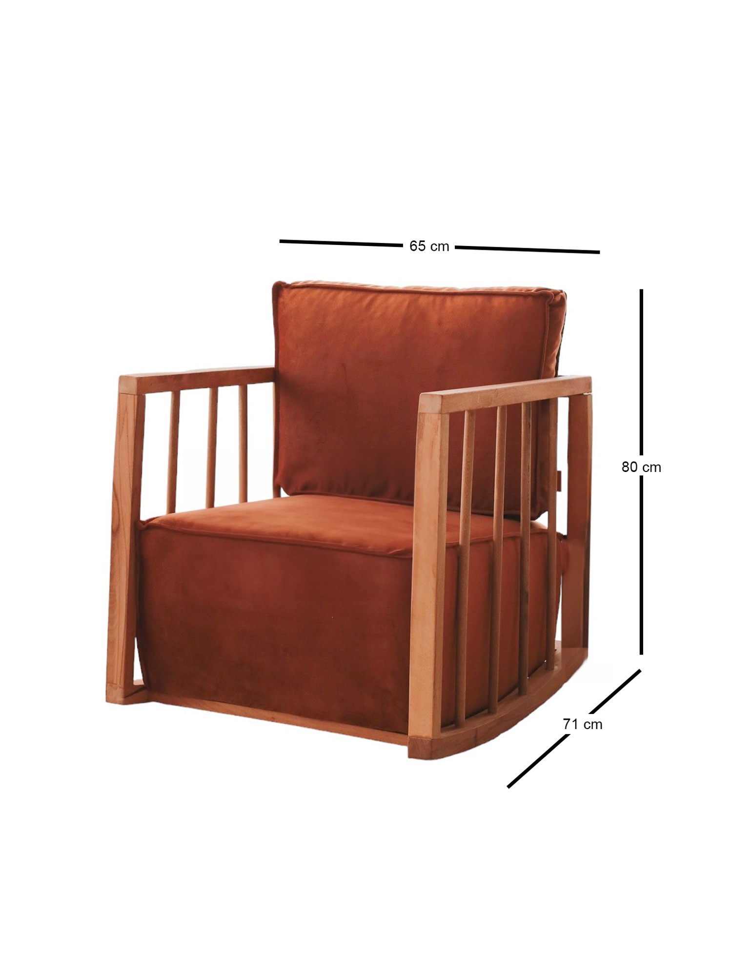 Rocking children's chair Cinnamon brown