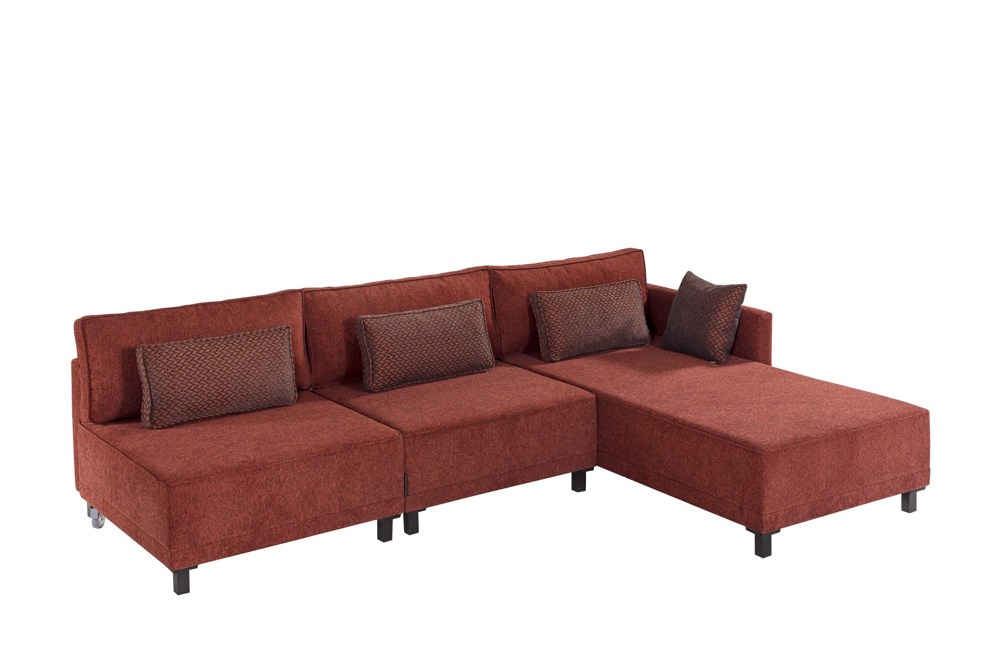 Matris Right Eckschlafsofa Bordeauxrot