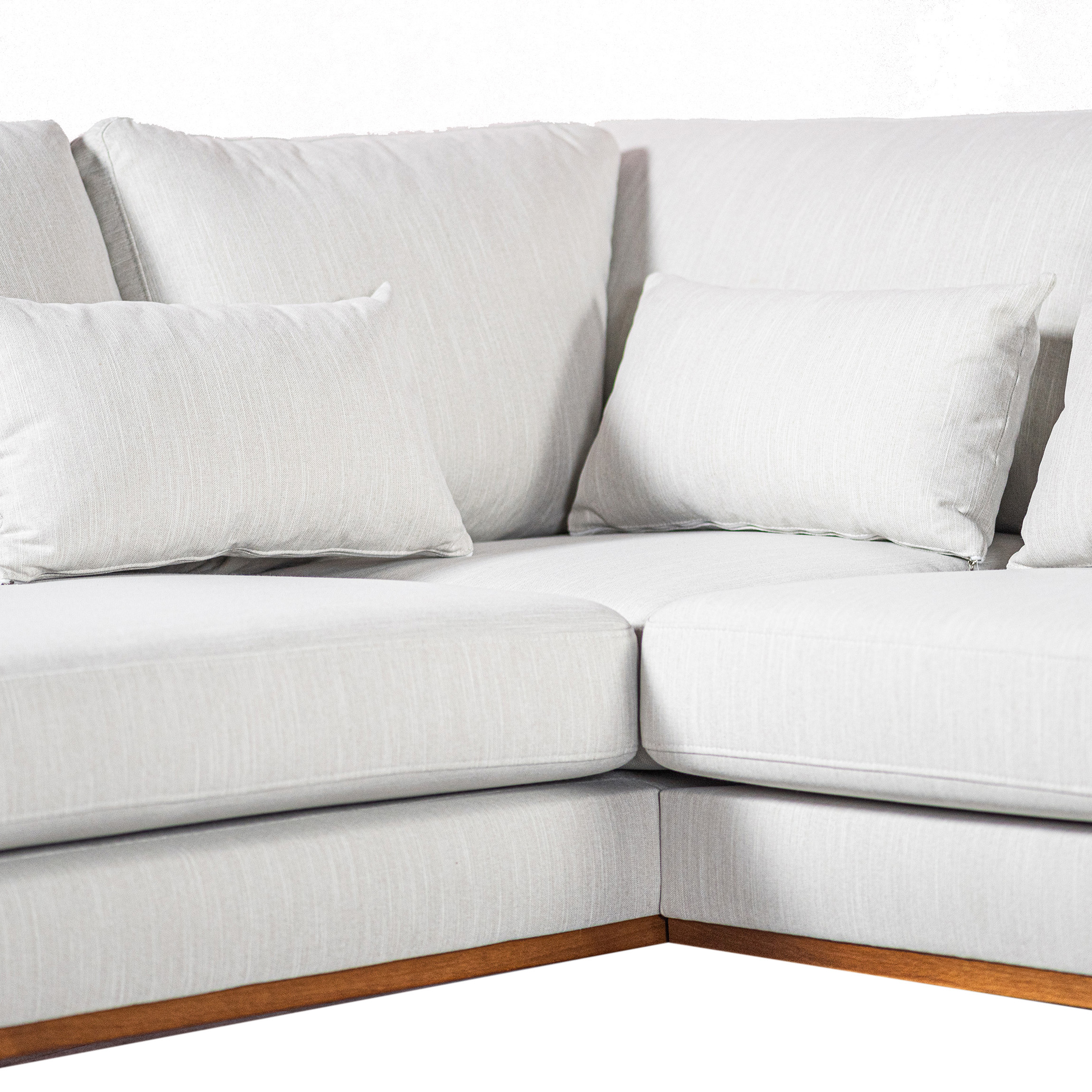 Corner Sofa Japandi 3-Seater Left Beige