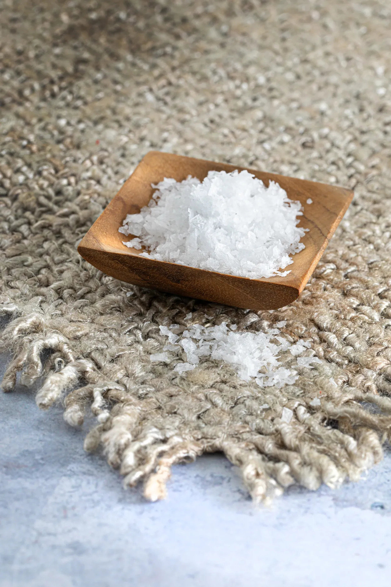 Salt dish Teak wood Brown