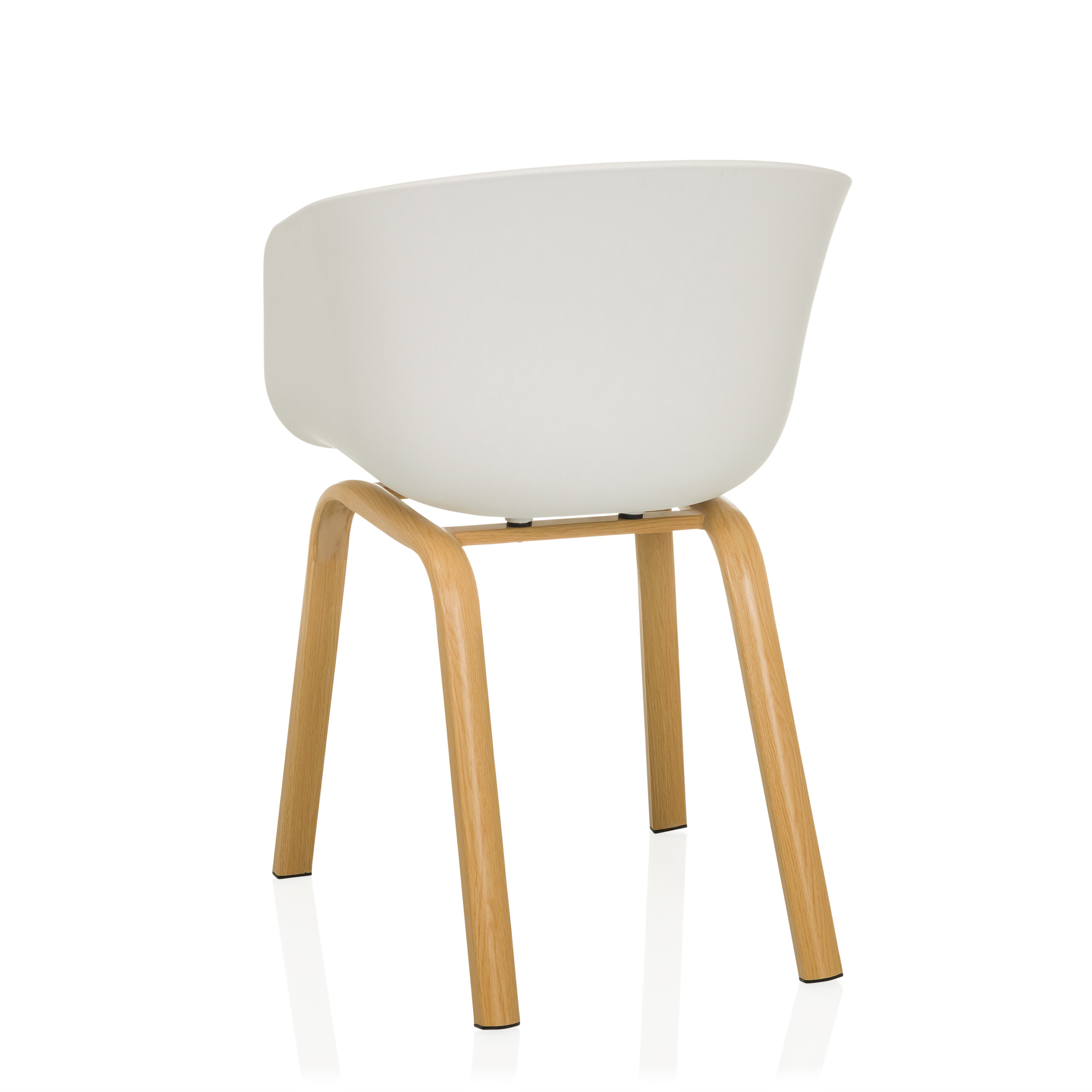 Dining chair / Shell chair OSLO W plastic white hjh Wohnen