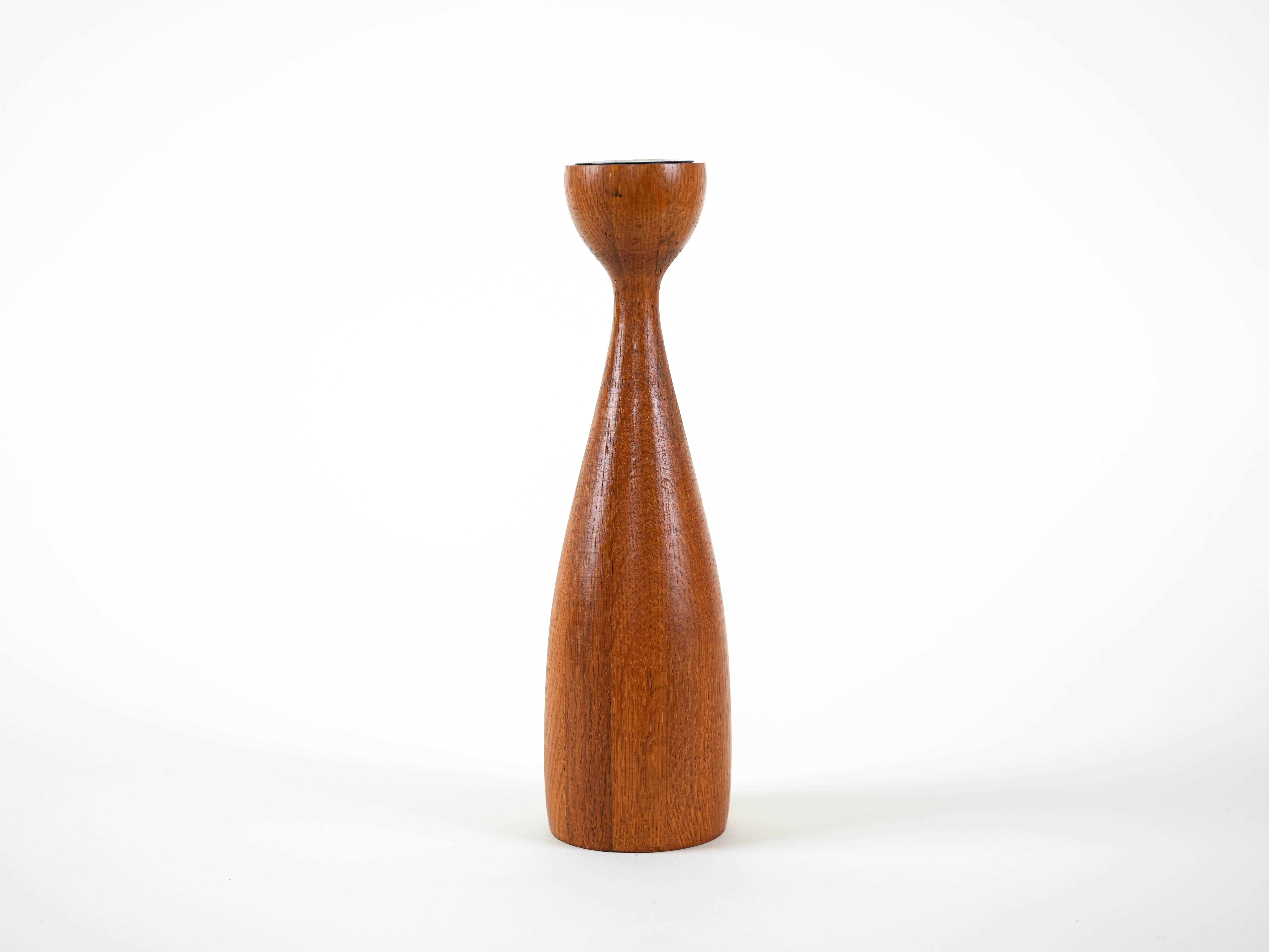 Tealight holder teak wood 1970s