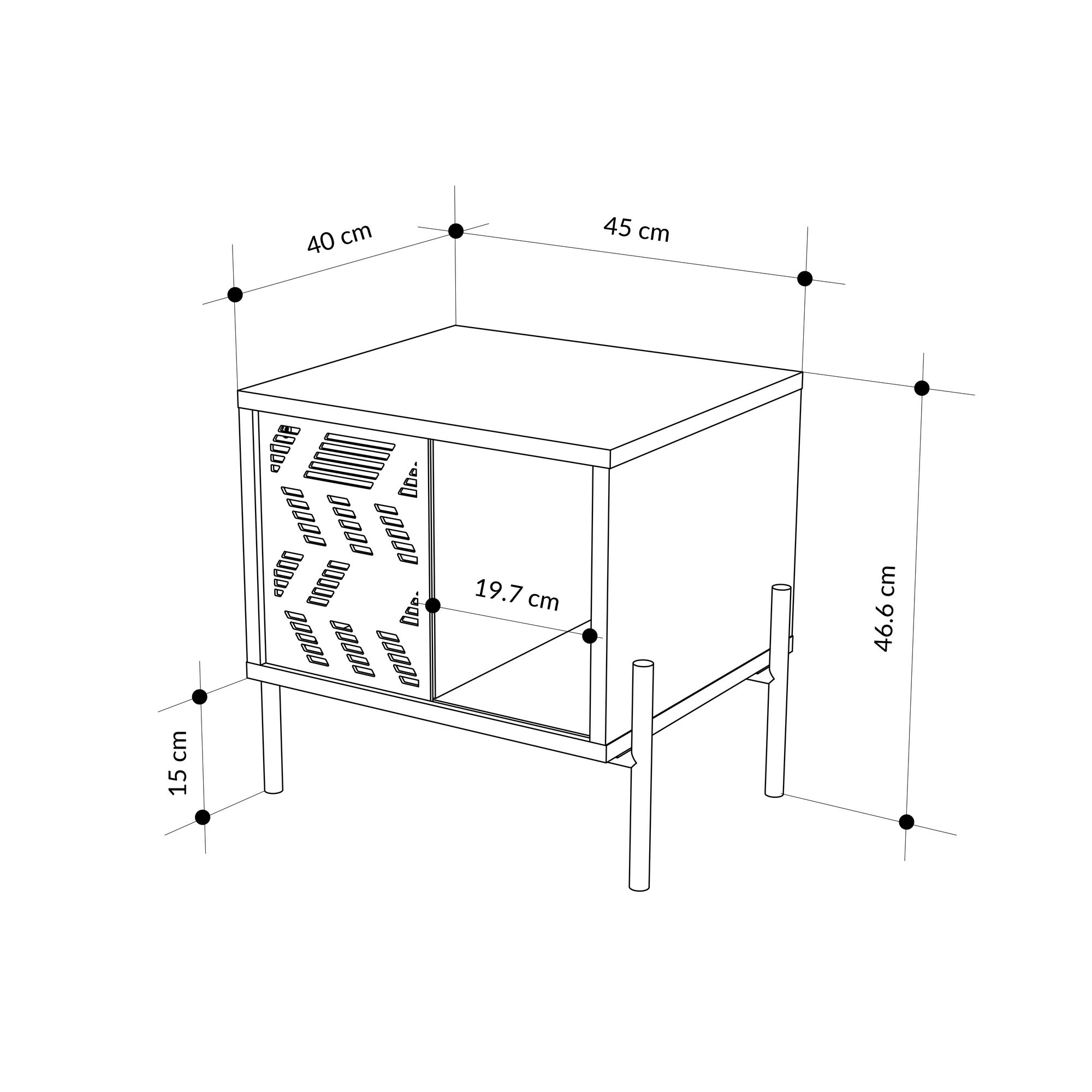 Dionysos Nightstand Brown