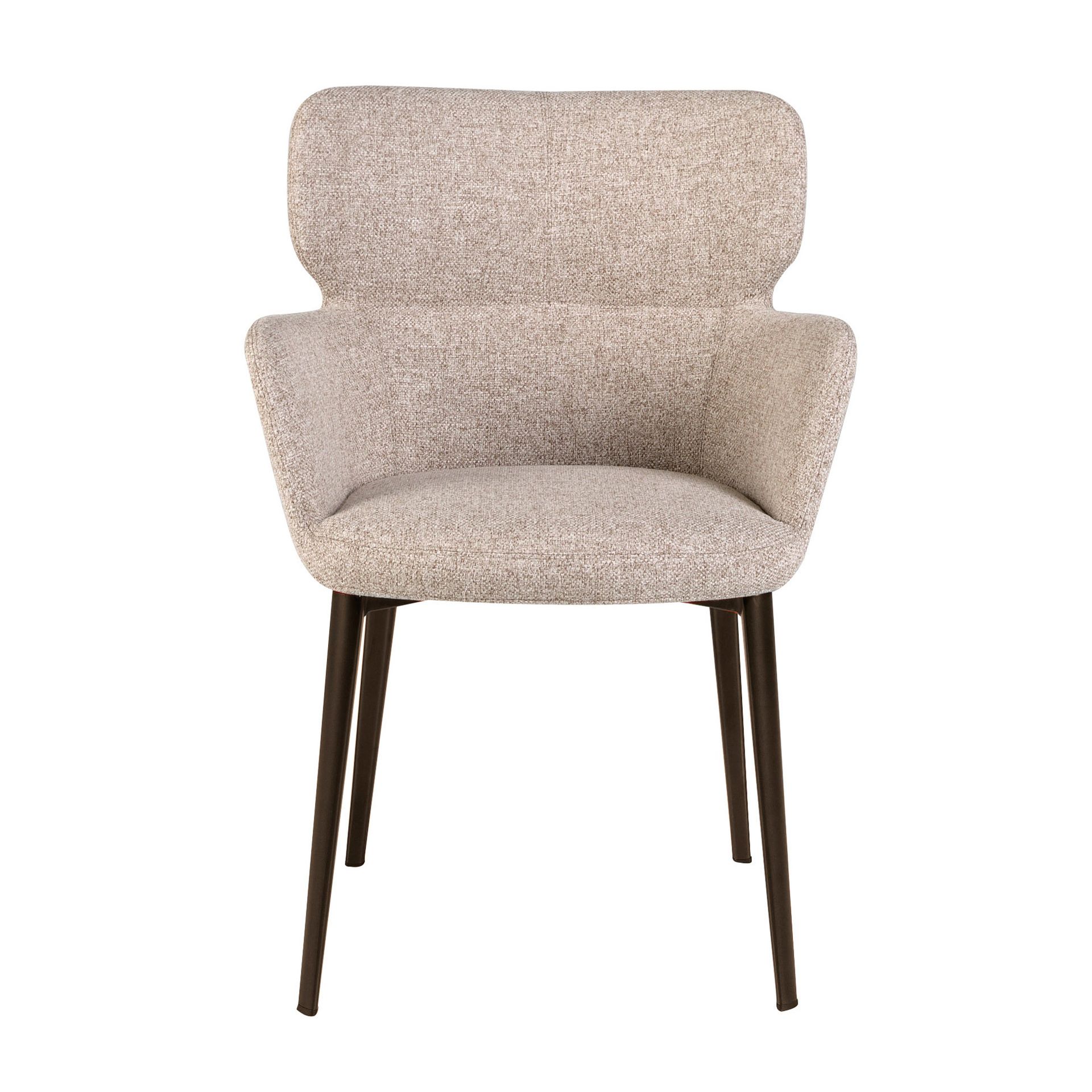 Esszimmerstuhl Textil Hellbraun