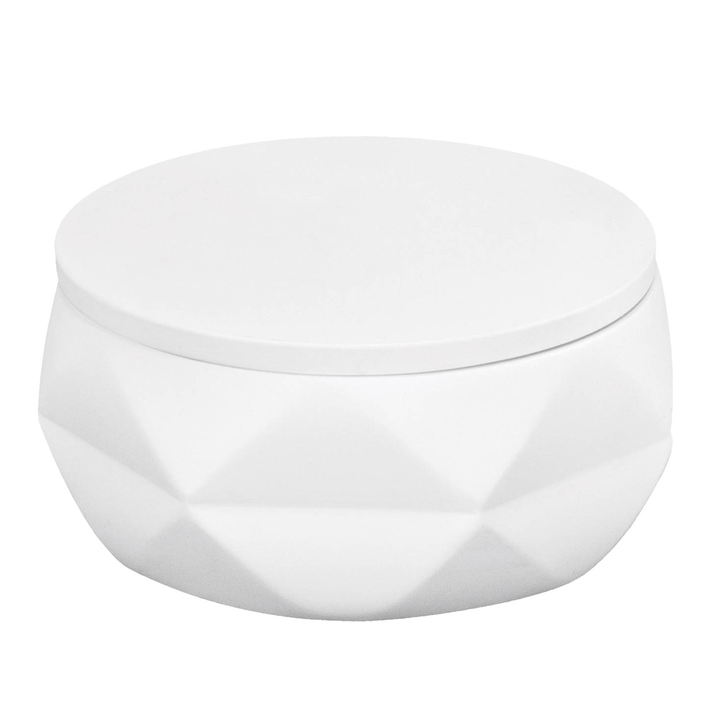 Wattedose Crackle Jar Weiß
