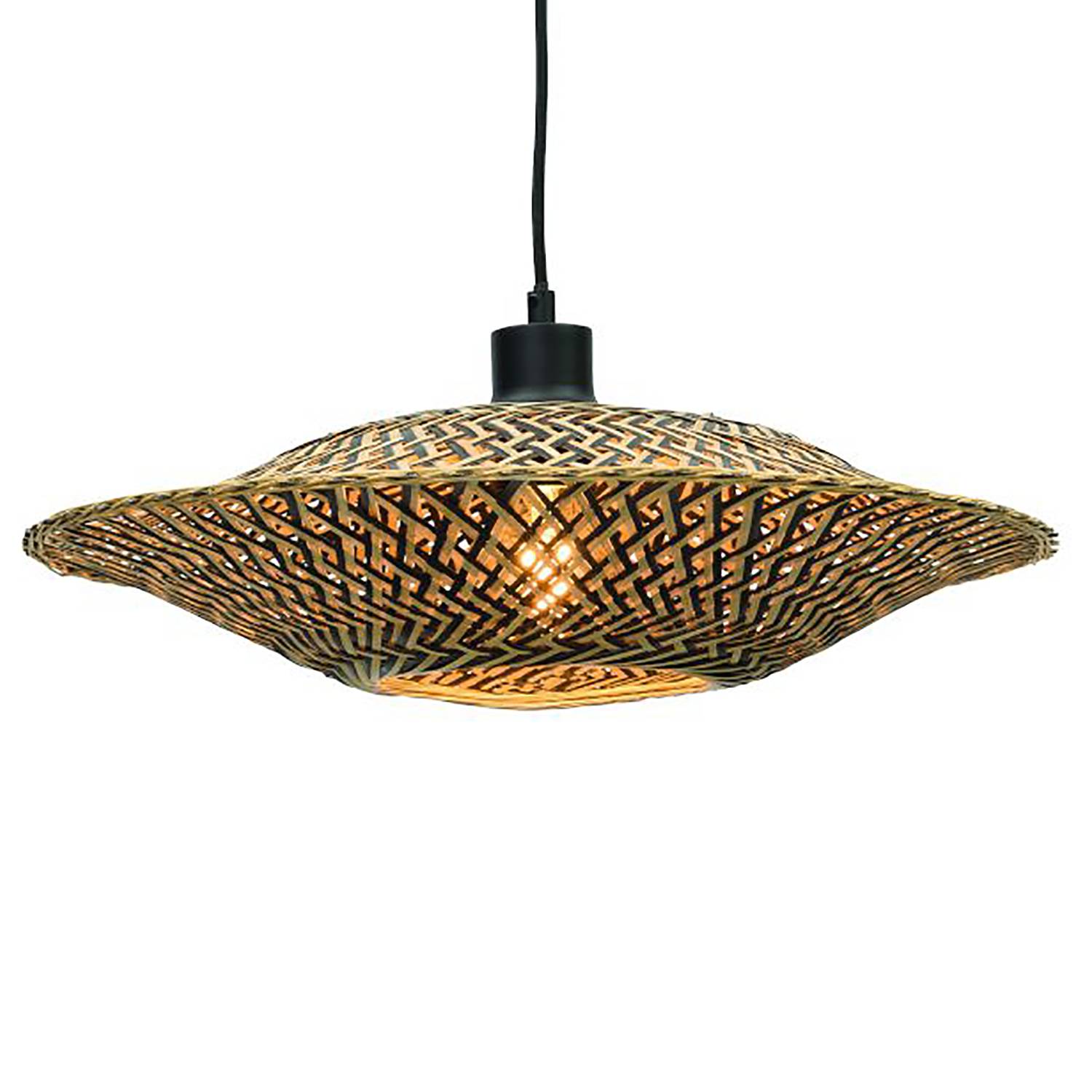 Bali Pendelleuchte Bambus Eisen 1-flammig 44 cm
