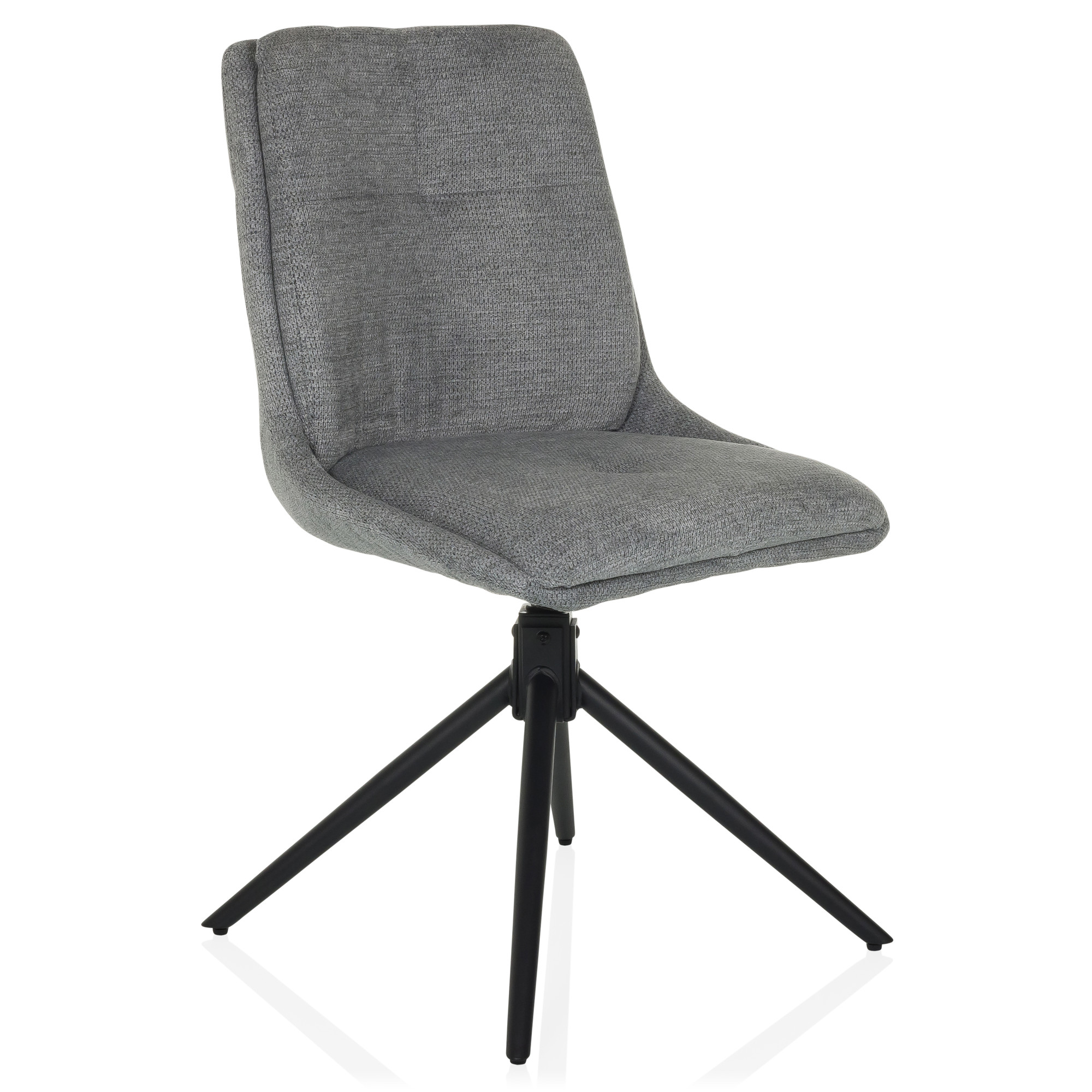 TARVISO I Dining chair Swivel Fabric Grey
