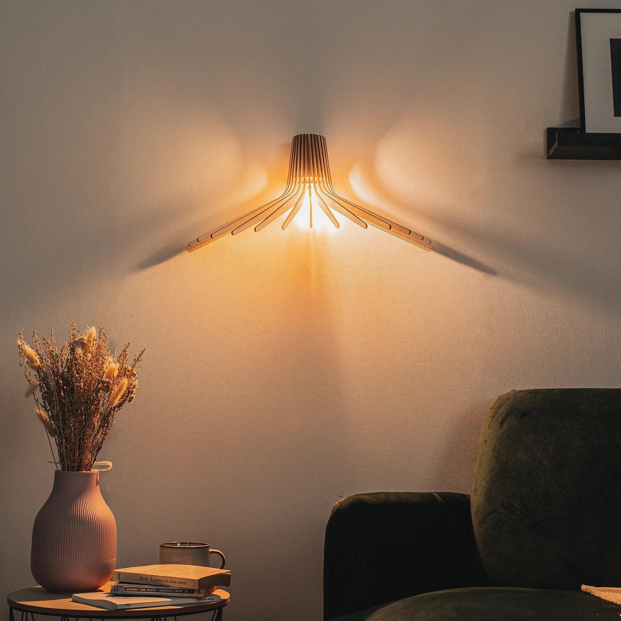 Azur Lampada da parete in legno