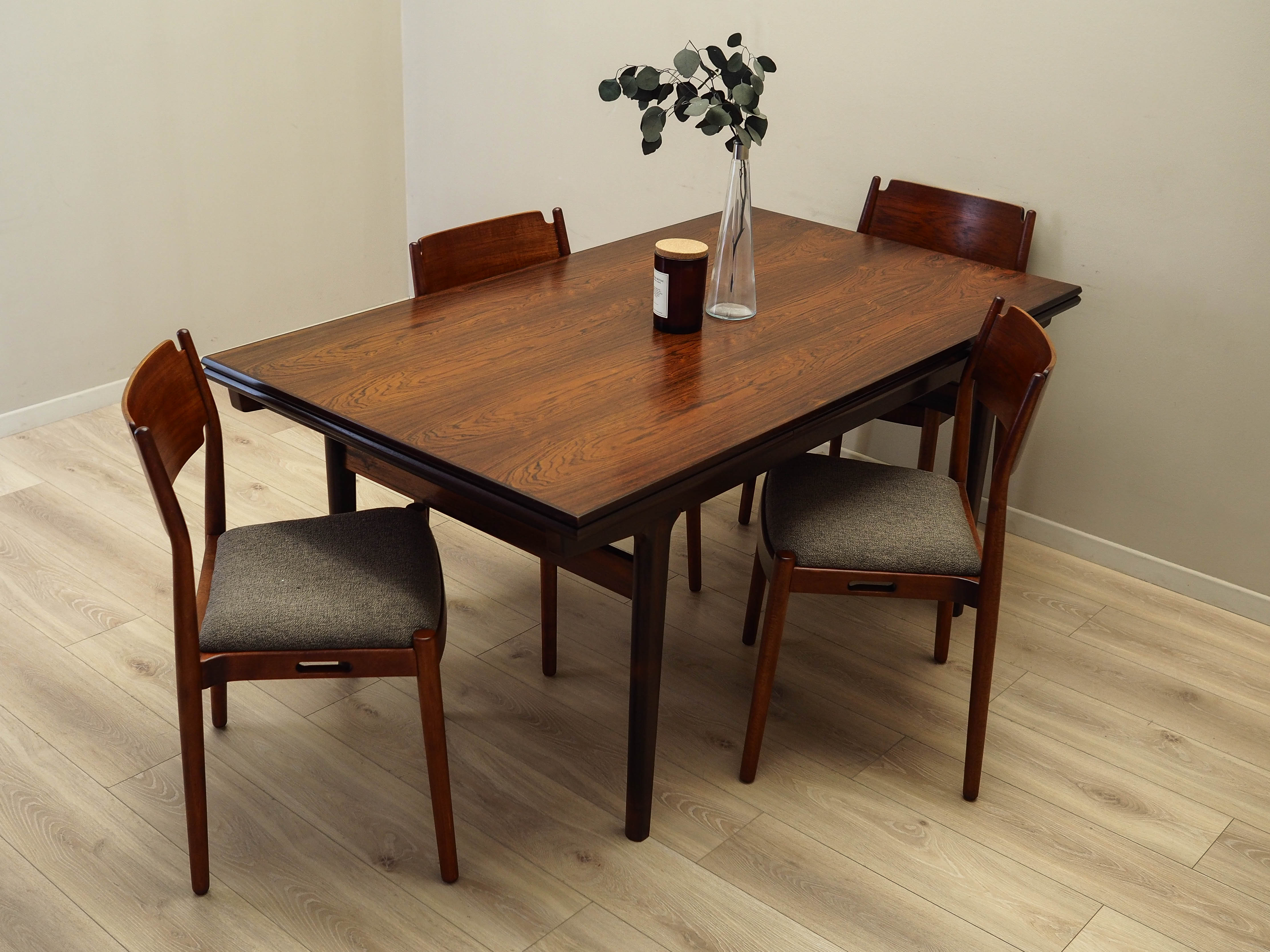 4x Stuhl-Set Holz Braun 1970er Jahre