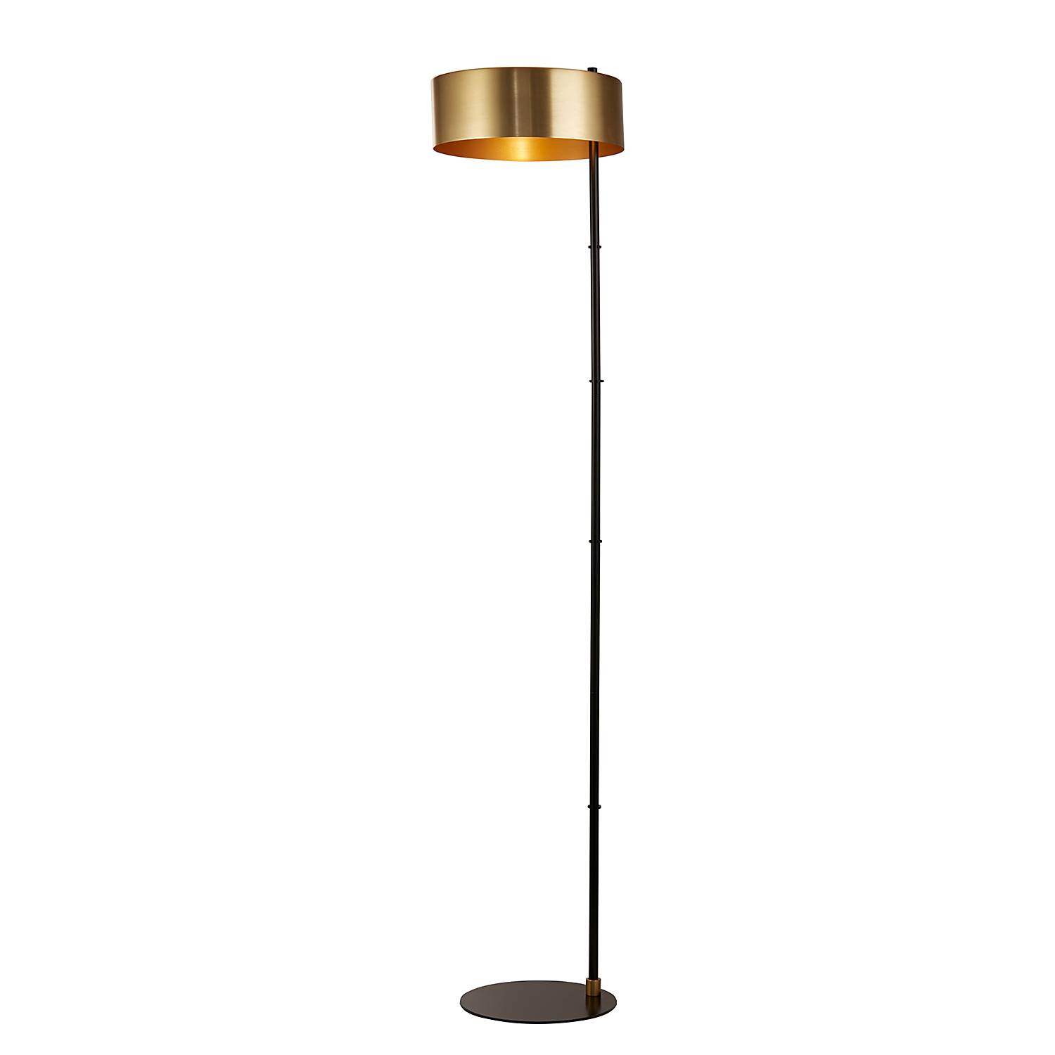 1-Flammig Stehleuchte Knox Stahl Gold
