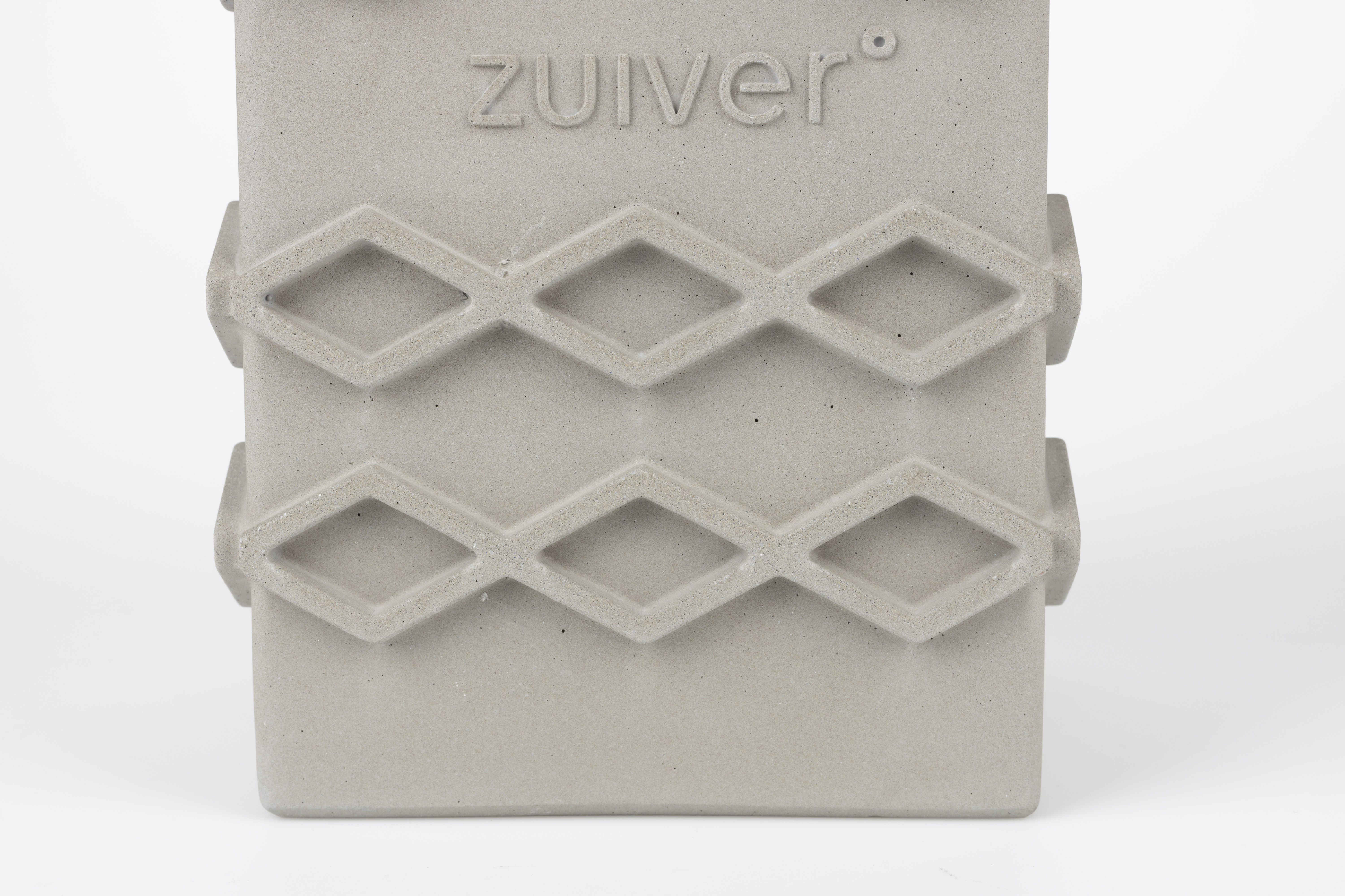 Graphic Vase Concrete Grey