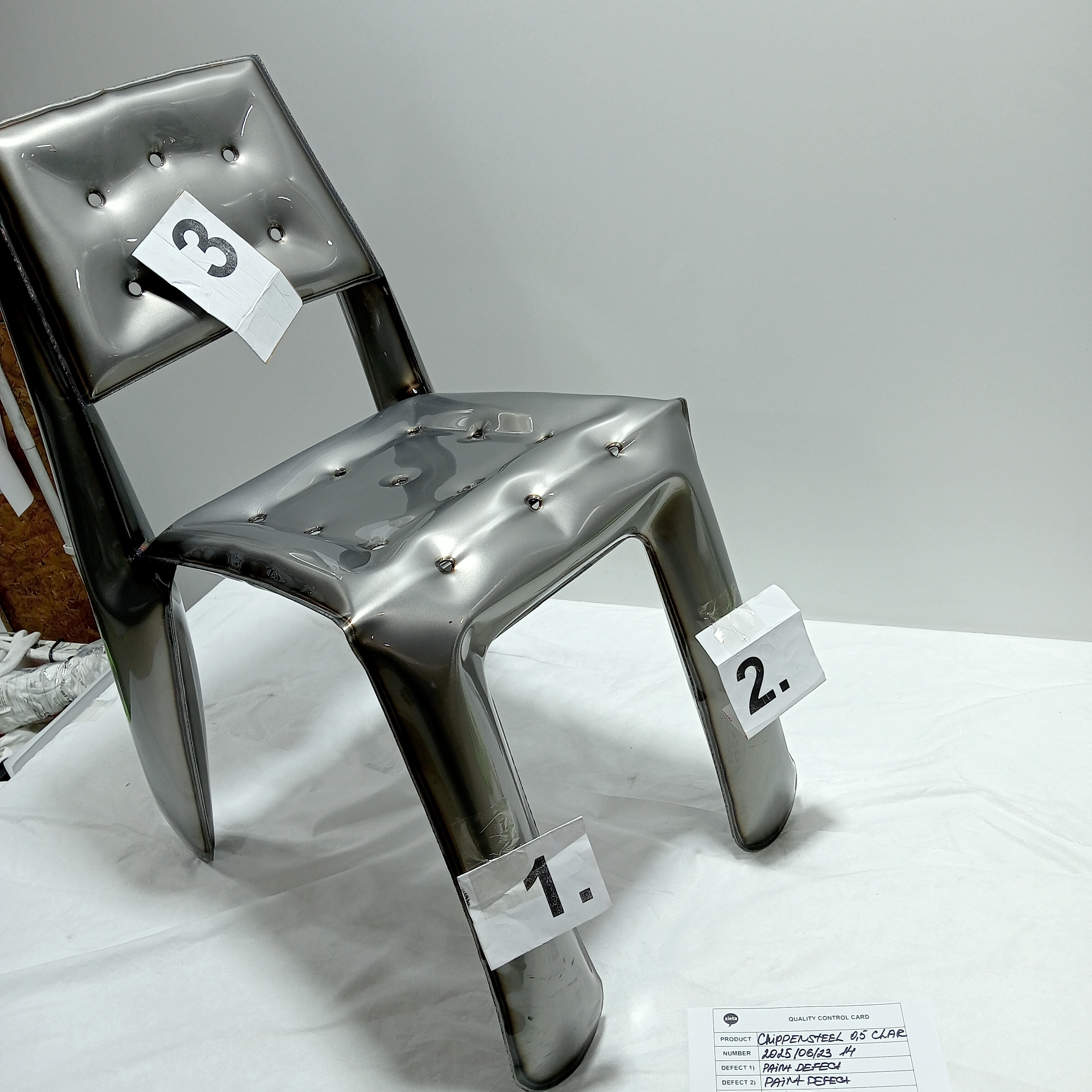 Chippensteel 0.5 chair steel raw lacquered