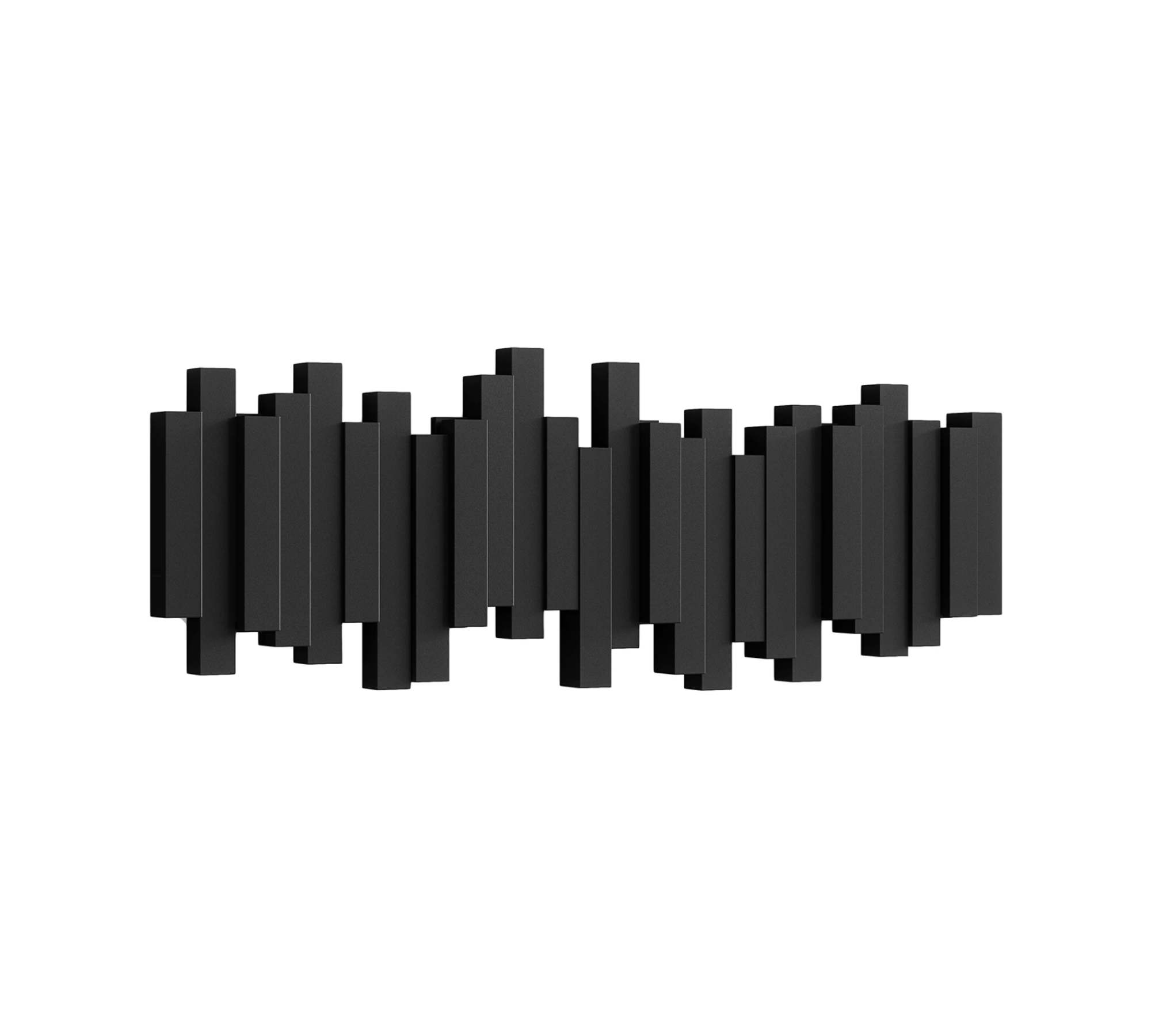 Clothes rail slats Plastic Black