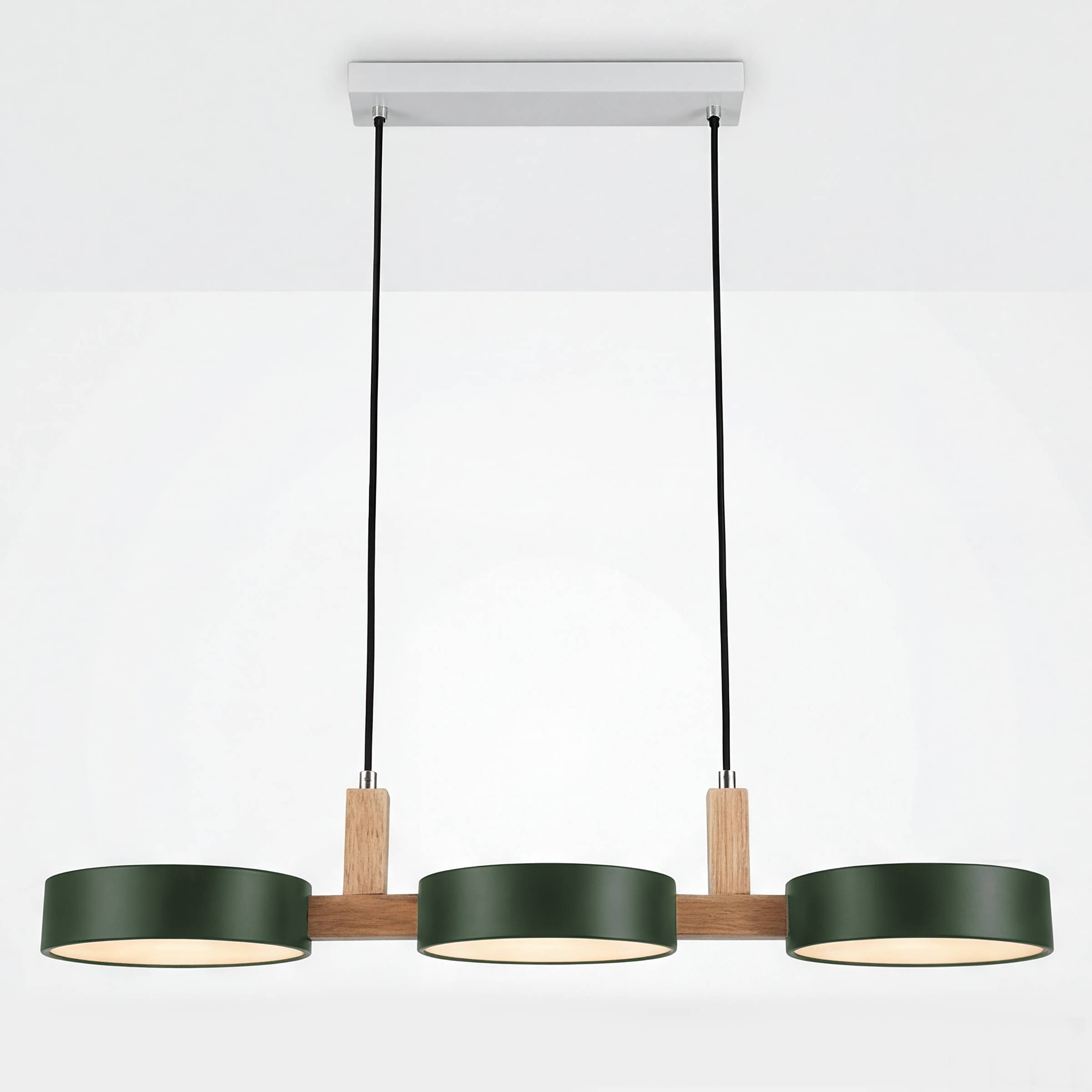 Pendant light CLYRO 3-light Solid Pine Iron